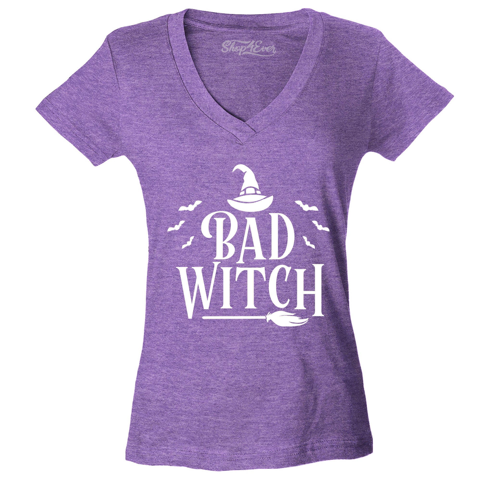 Good Witch ~ Bad Witch Matching Halloween Costume Women's V-Neck T-Shirt Slim Fit