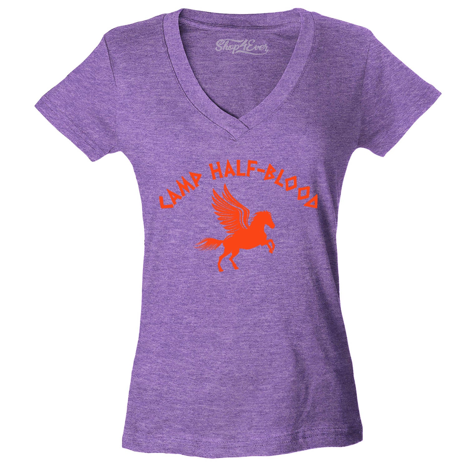 Camp Half Blood Orange Women's V-Neck T-Shirt Slim FIT