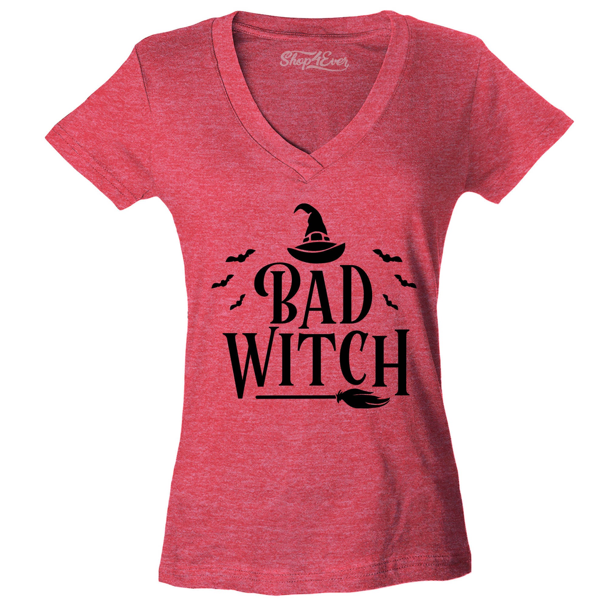 Good Witch ~ Bad Witch Matching Halloween Costume Women's V-Neck T-Shirt Slim Fit