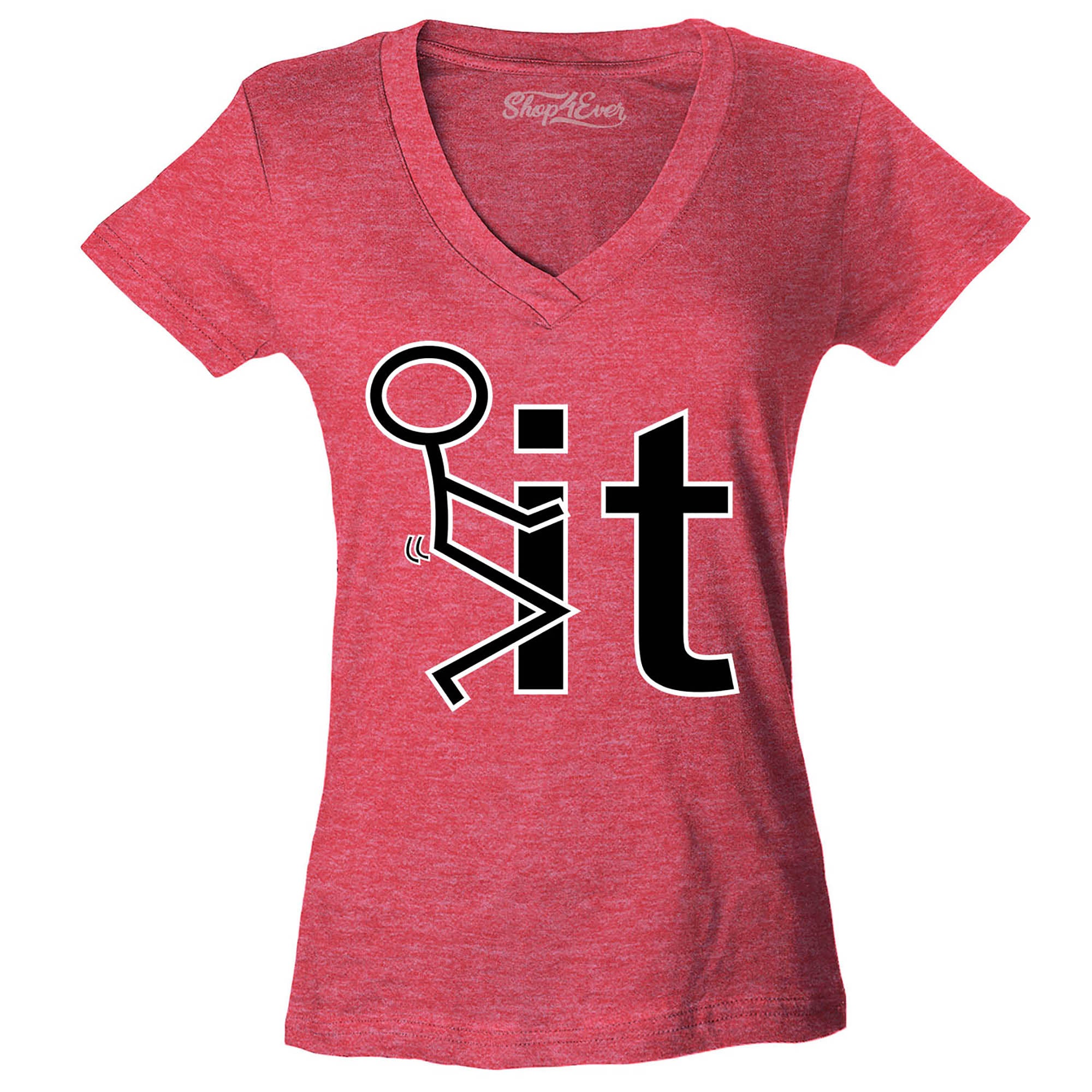 Screw It FCK It Women's V-Neck T-Shirt Slim FIT