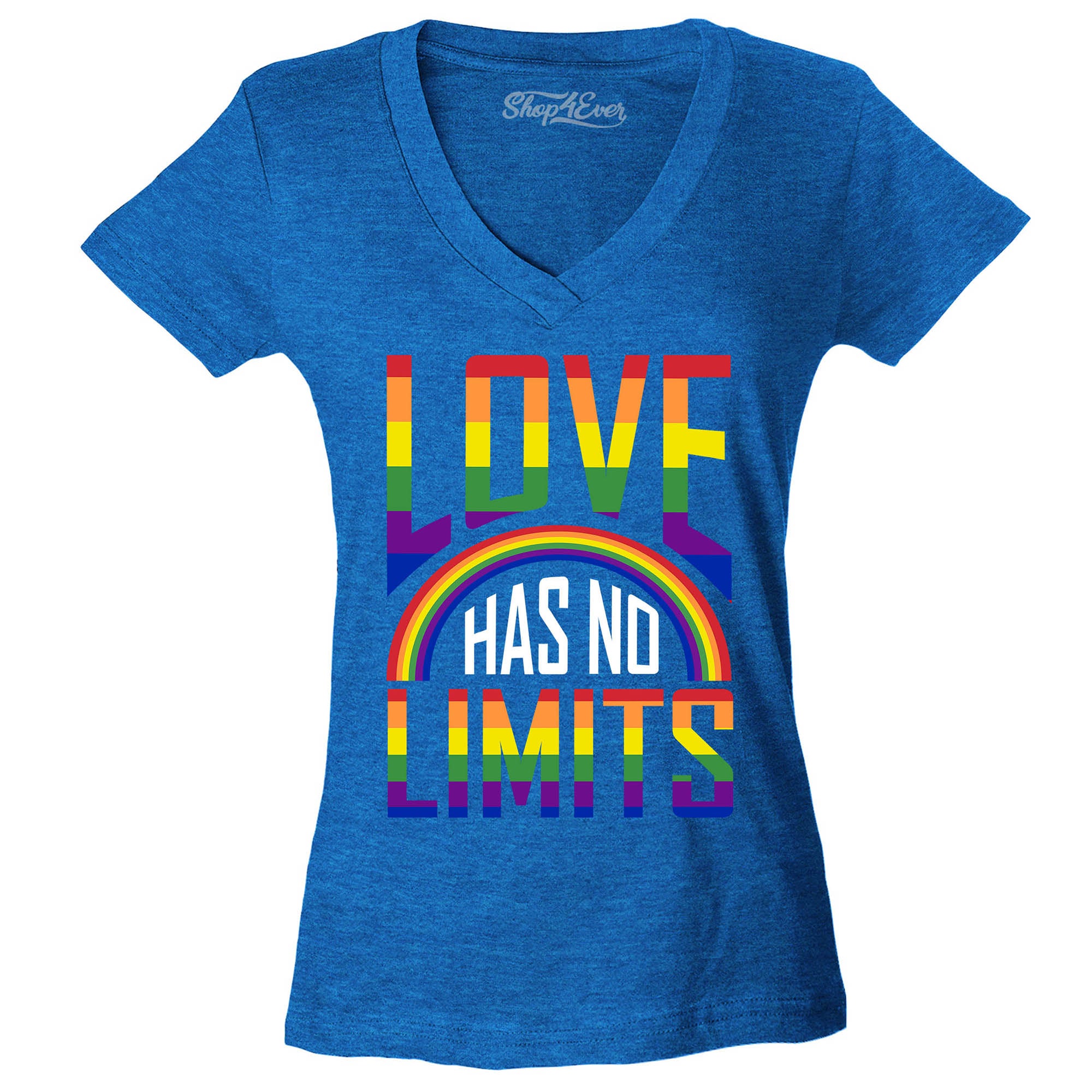 Love Has No Limits ~ Gay Pride Women's V-Neck T-Shirt Slim Fit