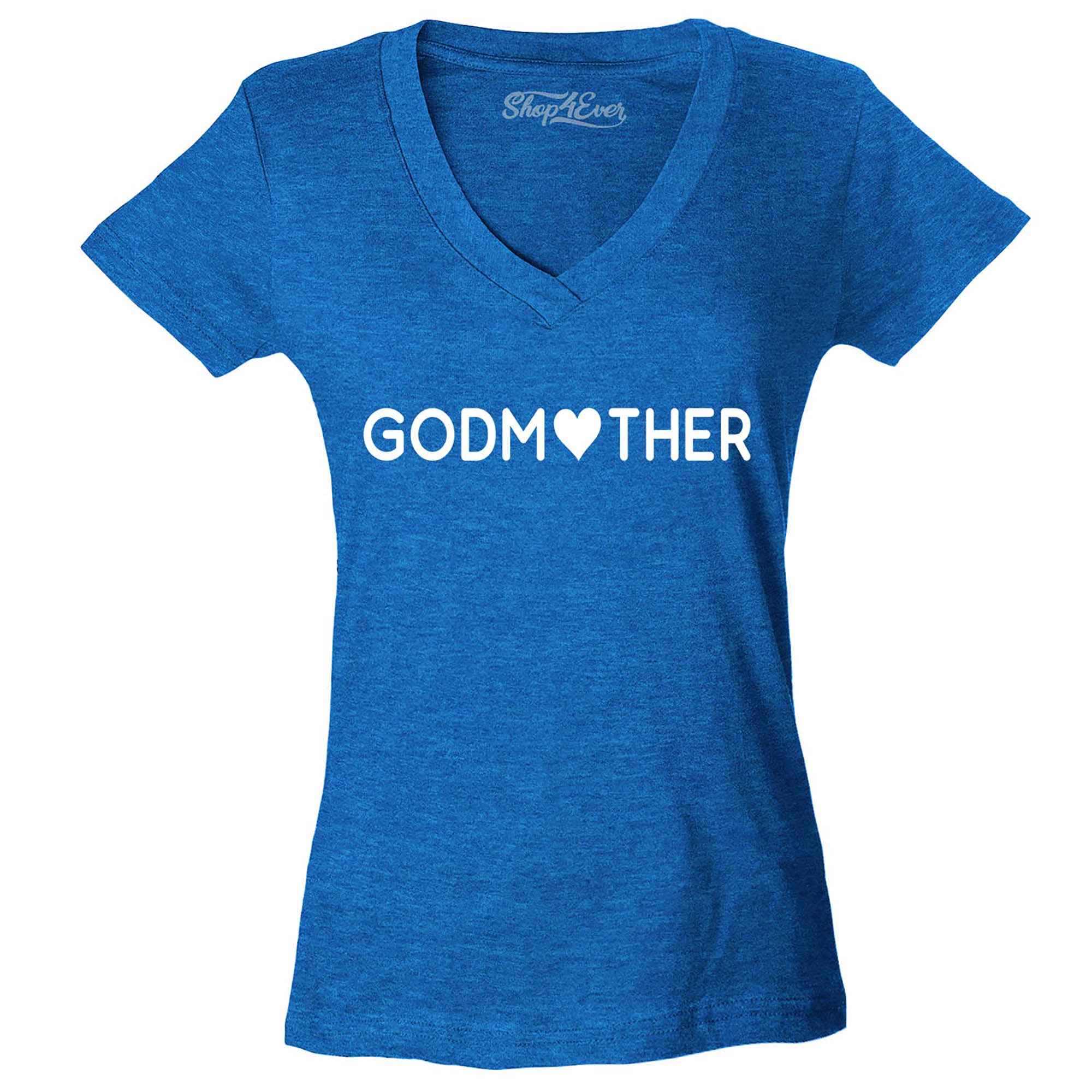 Godmother Godmom Mom Women's V-Neck T-Shirt Slim Fit