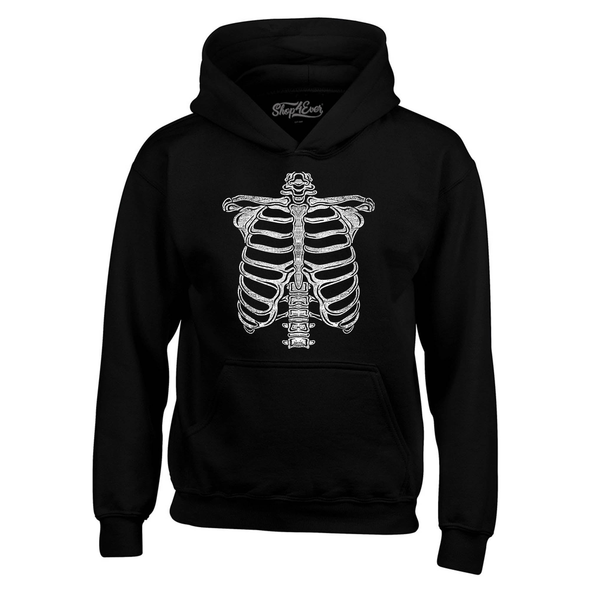 Skeleton Ribcage Halloween Costume Skull Hoodie Sweatshirts