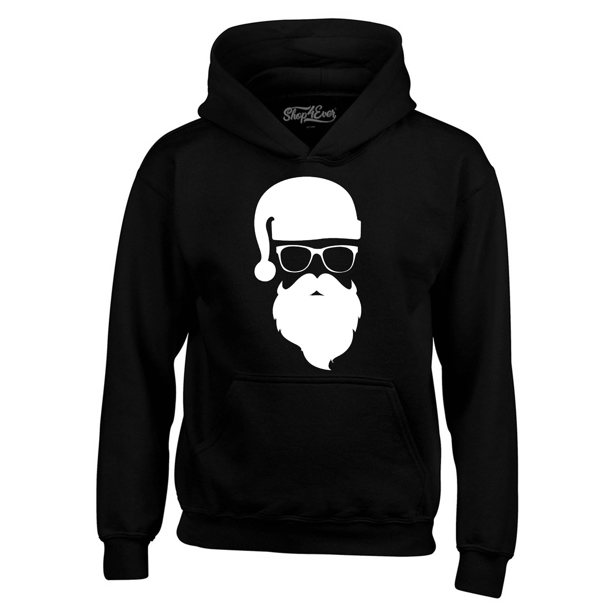 Hipster Santa with Sunglasses Christmas Holiday Xmas Hoodie Sweatshirts