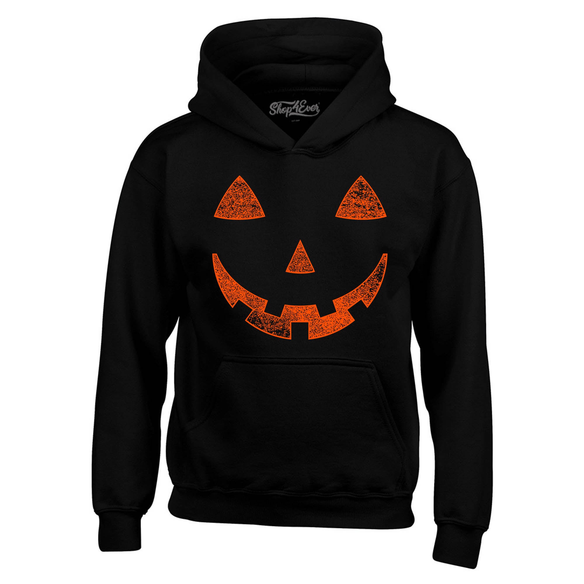 Orange Jack O' Lantern Pumpkin Face Halloween Costume Hoodie Sweatshirts