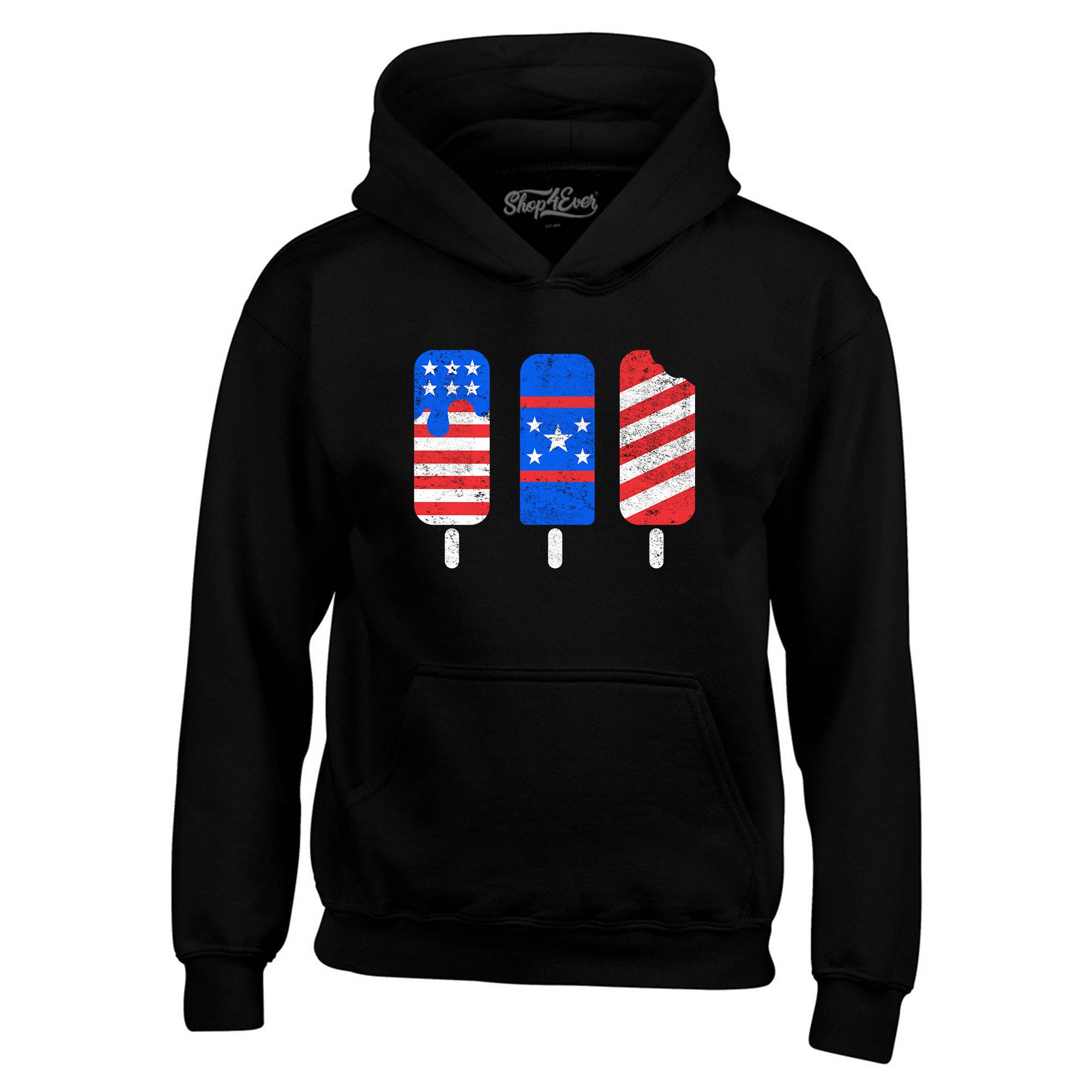 Patriotic Popsicles Ice Cream 4th of July Hoodie Sweatshirts