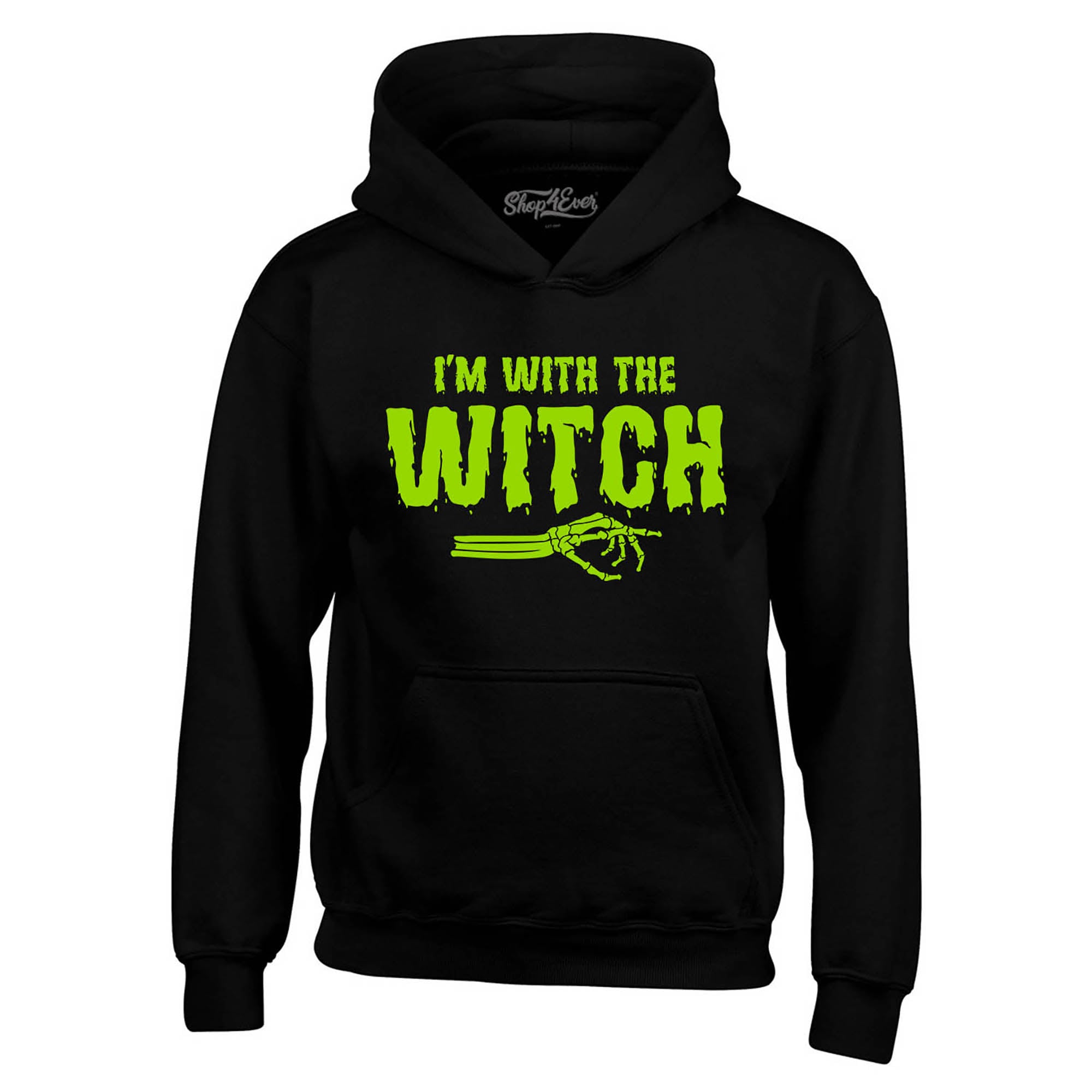 I'm With the Witch Funny Easy Halloween Costume Hoodie Sweatshirts