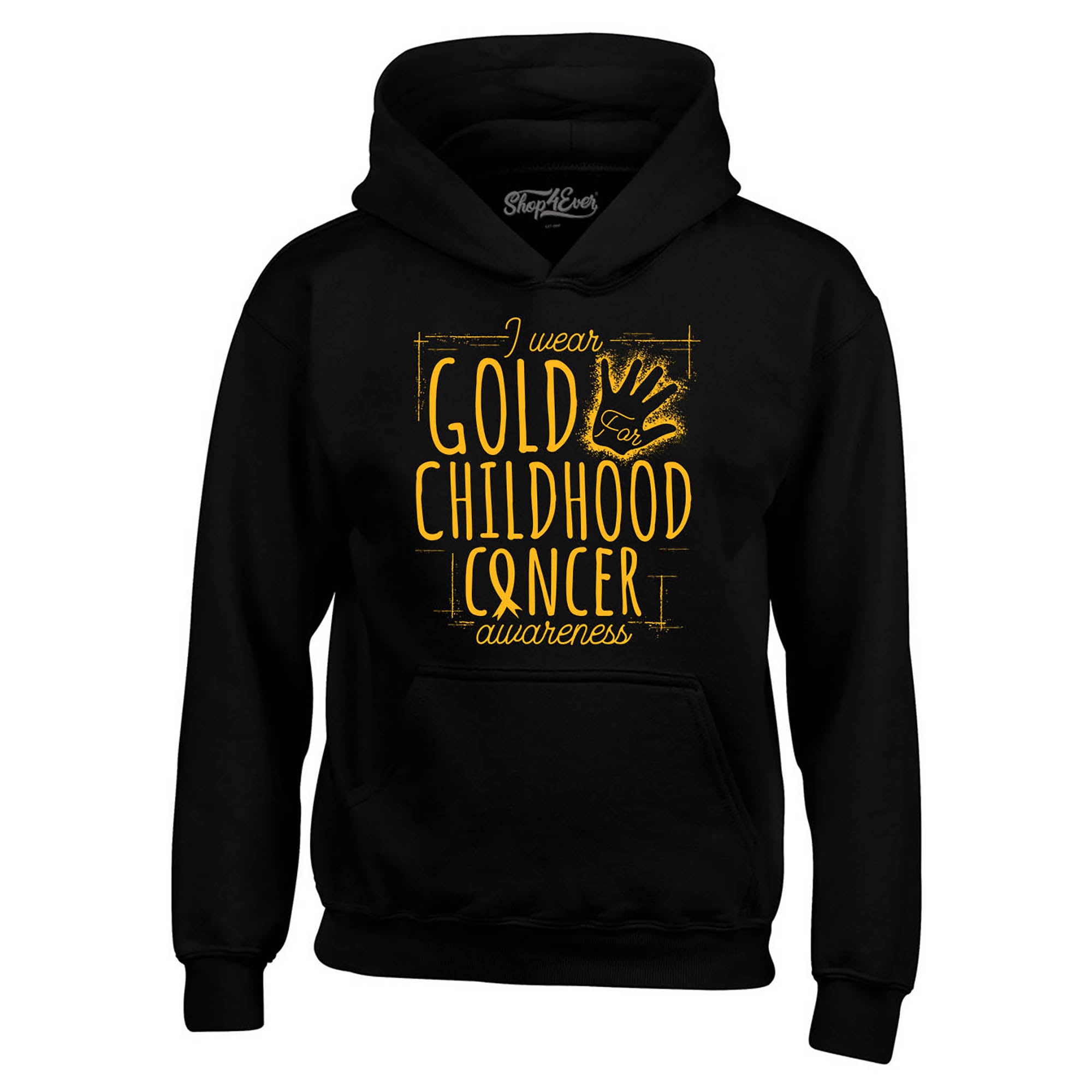 I Wear Gold for Childhood Cancer Awareness Hoodie Sweatshirts