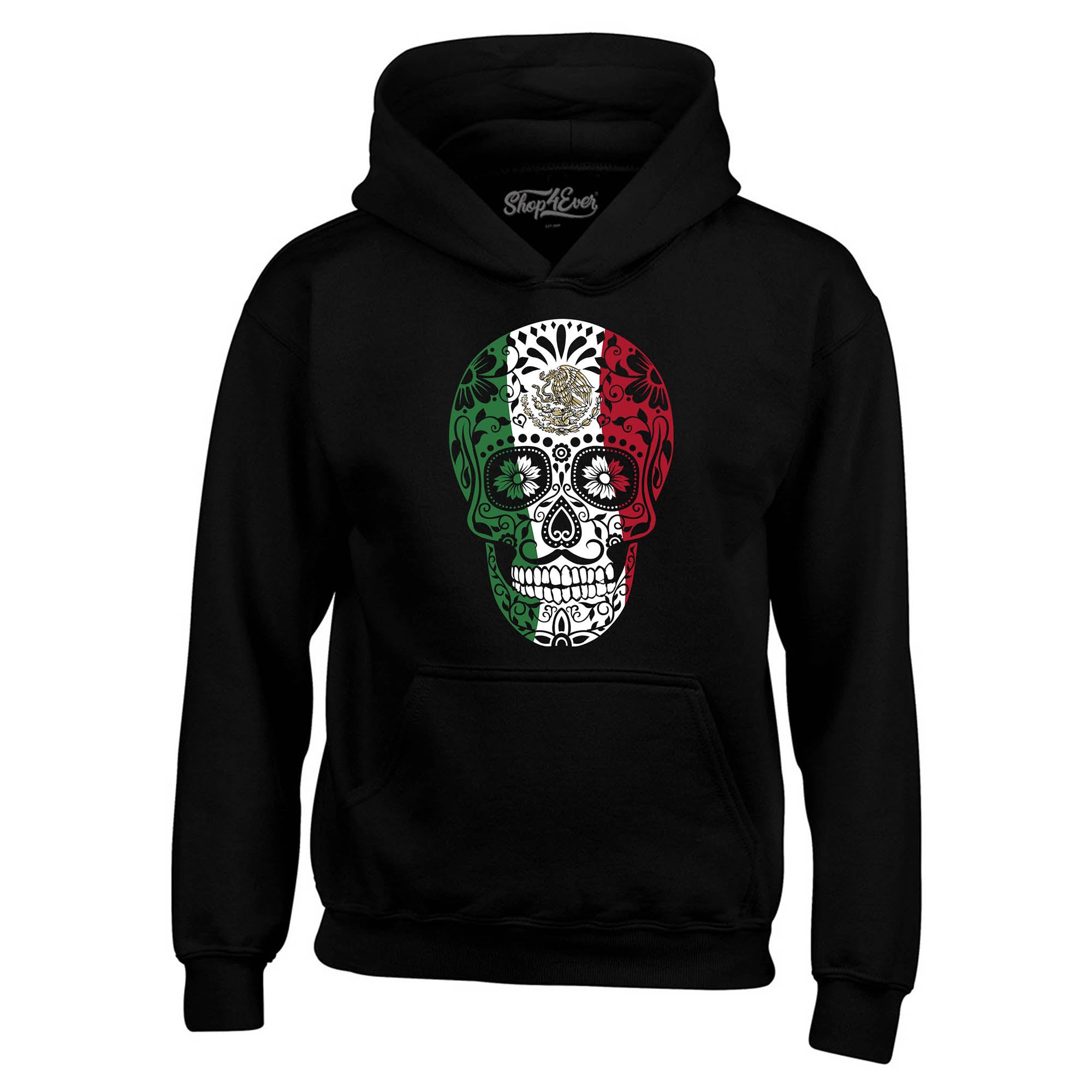 Mexican Flag Day of The Dead Skull Hoodie Sweatshirts