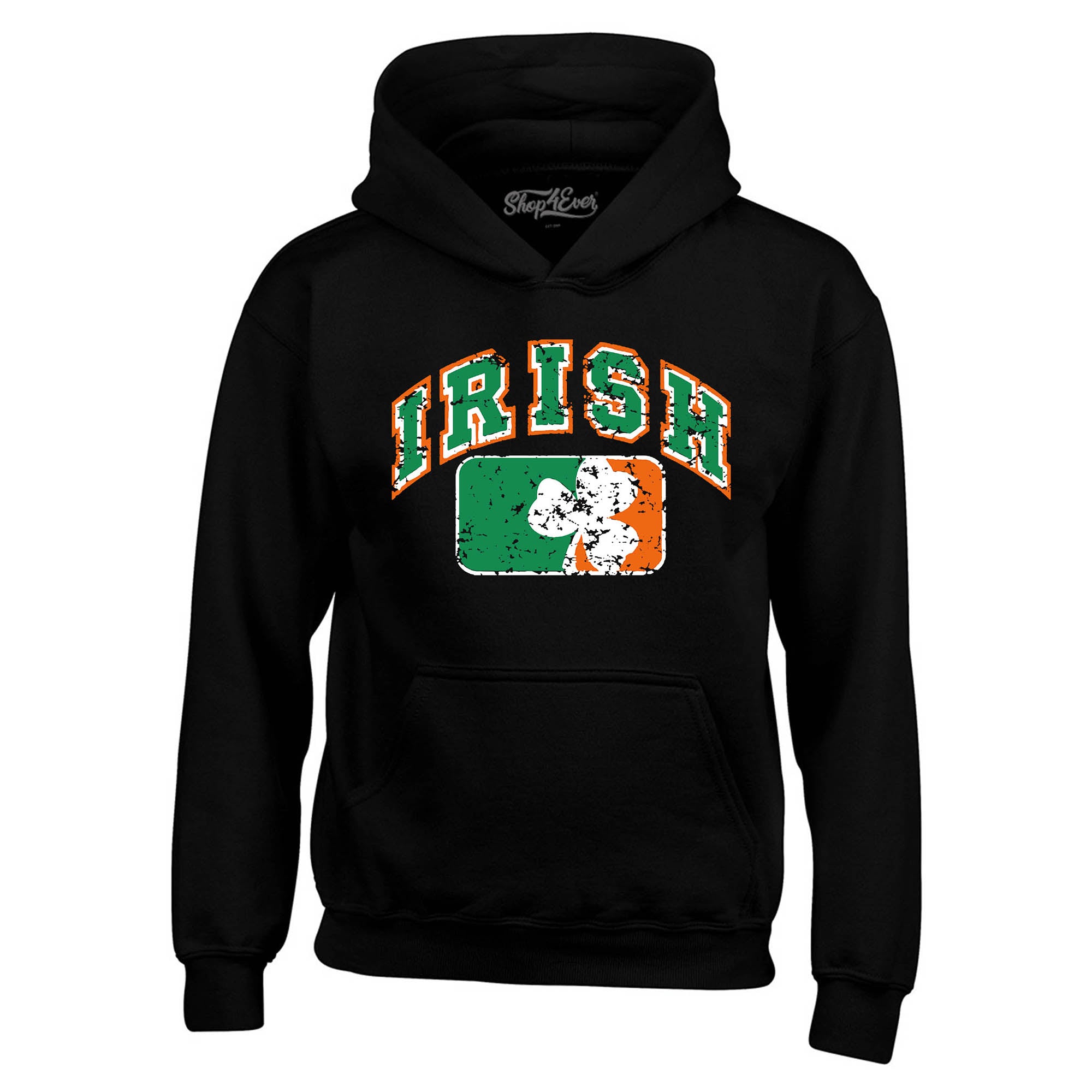 Vintage Irish Flag Shamrock Hoodies Saint Patrick's Day Sweatshirts