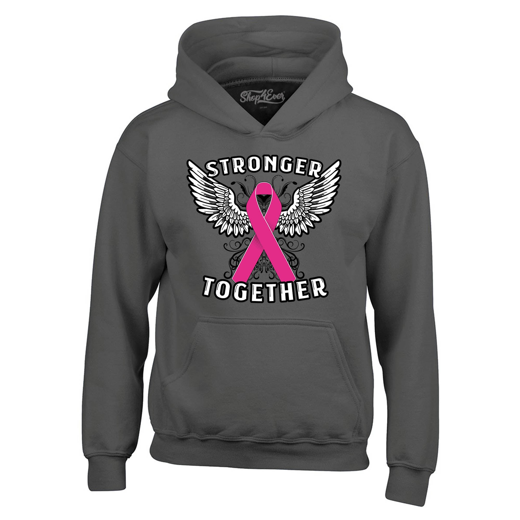 Stronger Together Breast Cancer Ribbon Awareness Hoodie Sweatshirts