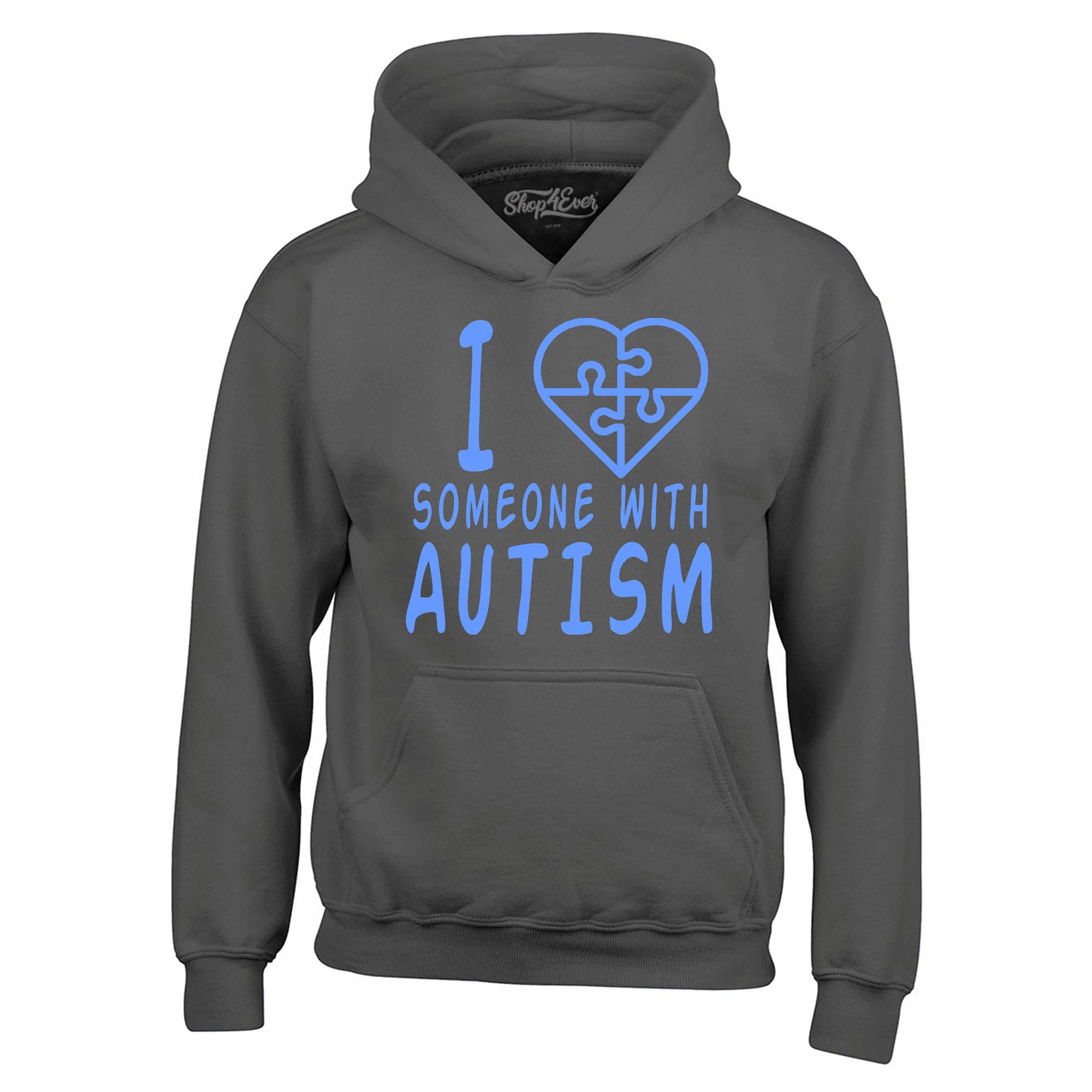 I Love Someone with Autism Blue Hoodies Autism Awareness Sweatshirts