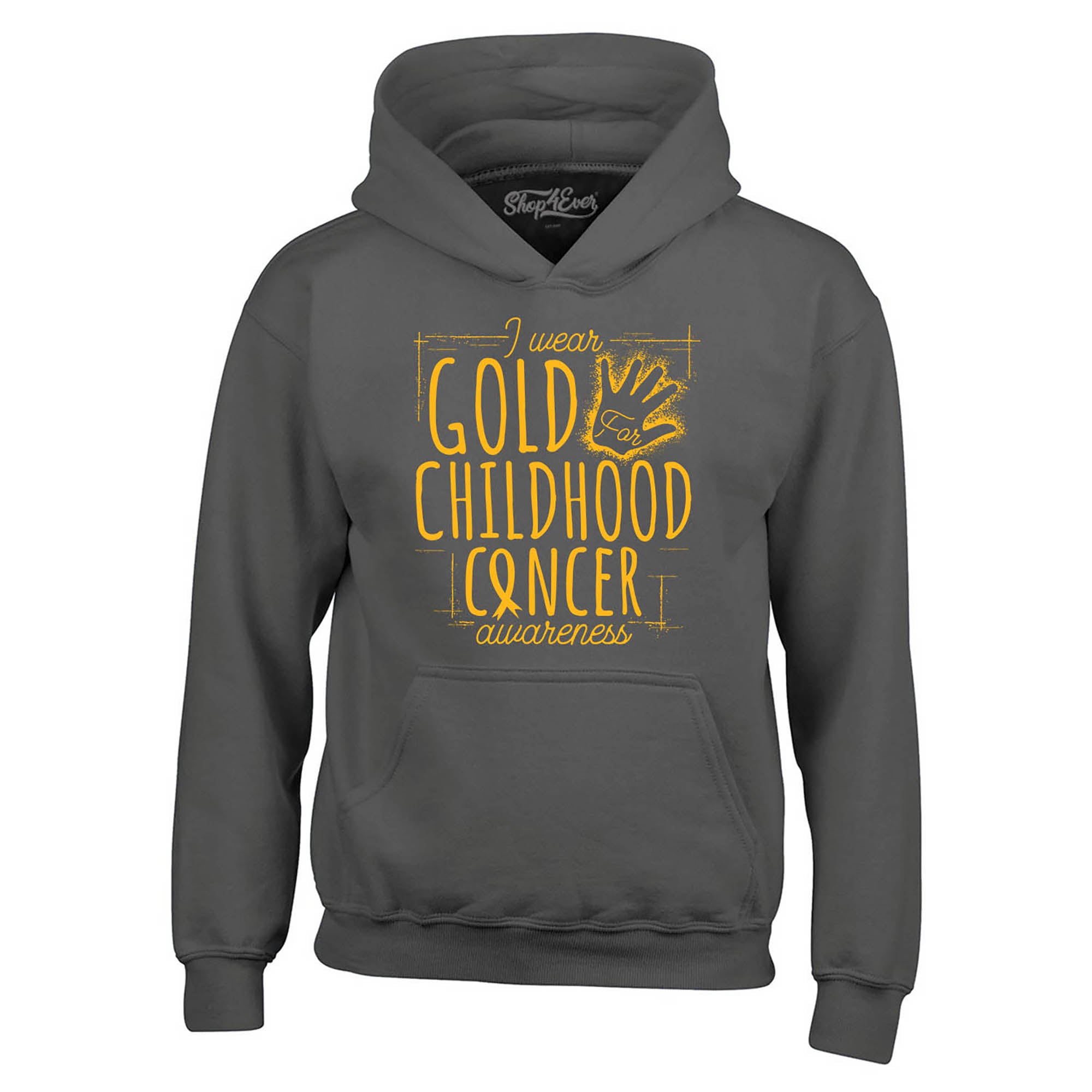 I Wear Gold for Childhood Cancer Awareness Hoodie Sweatshirts