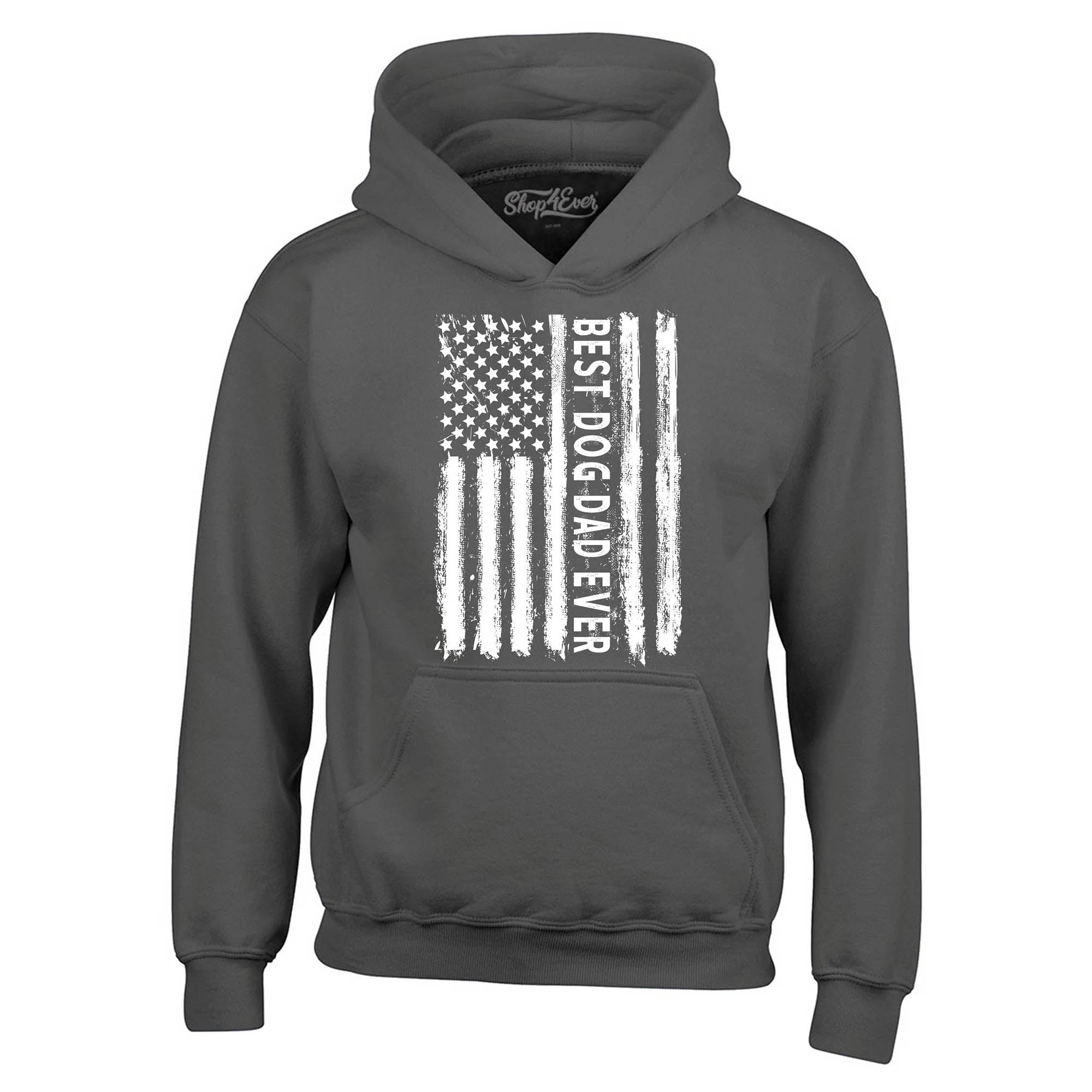 Best Dog Dad Ever American Flag Patriotic Hoodie Sweatshirts