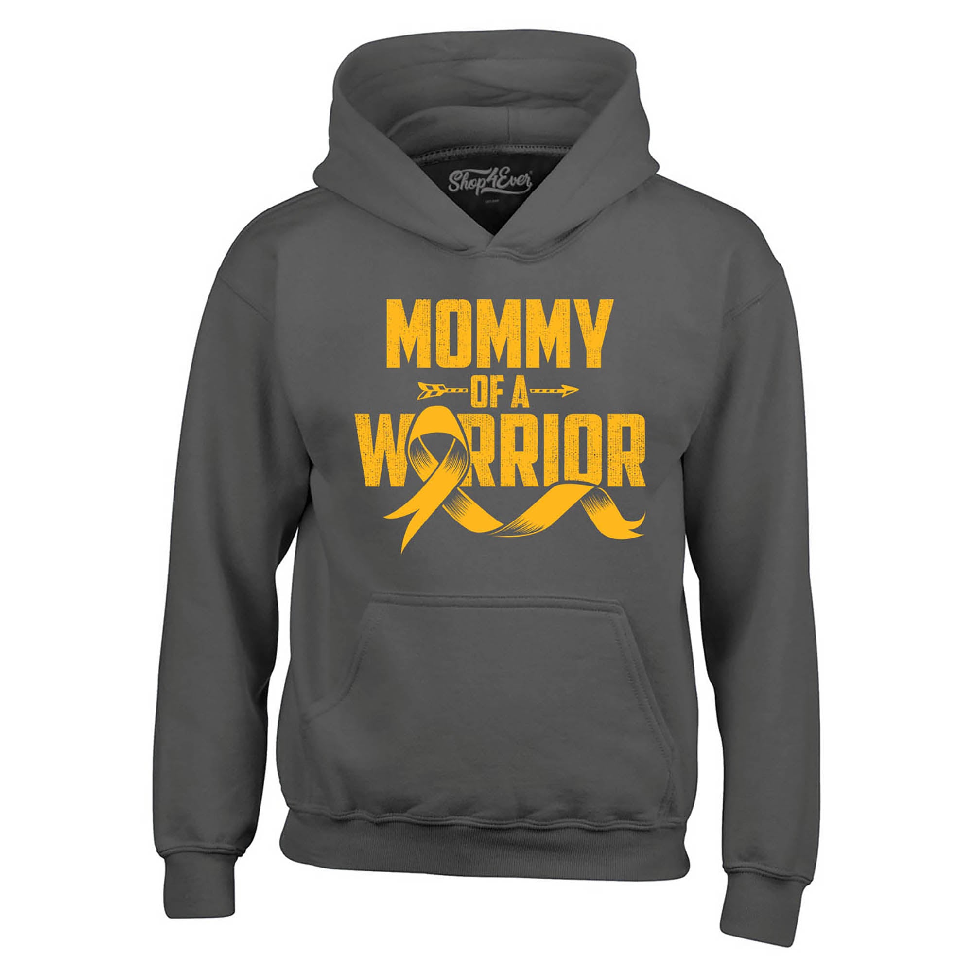 Mommy of a Warrior Childhood Cancer Awareness Hoodie Sweatshirts