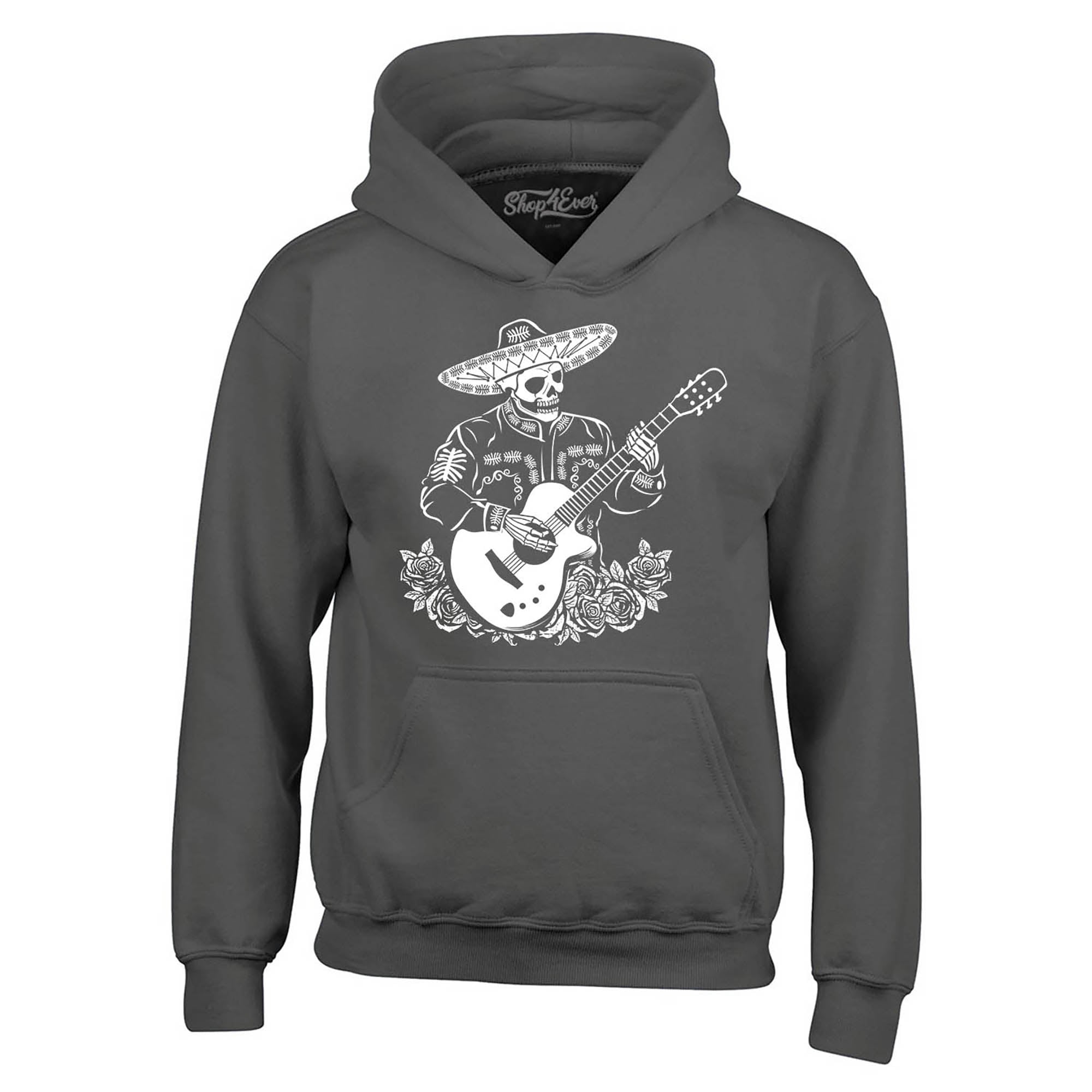 Mariachi Skeleton Playing Guitar Day of the Dead Hoodie Sweatshirts