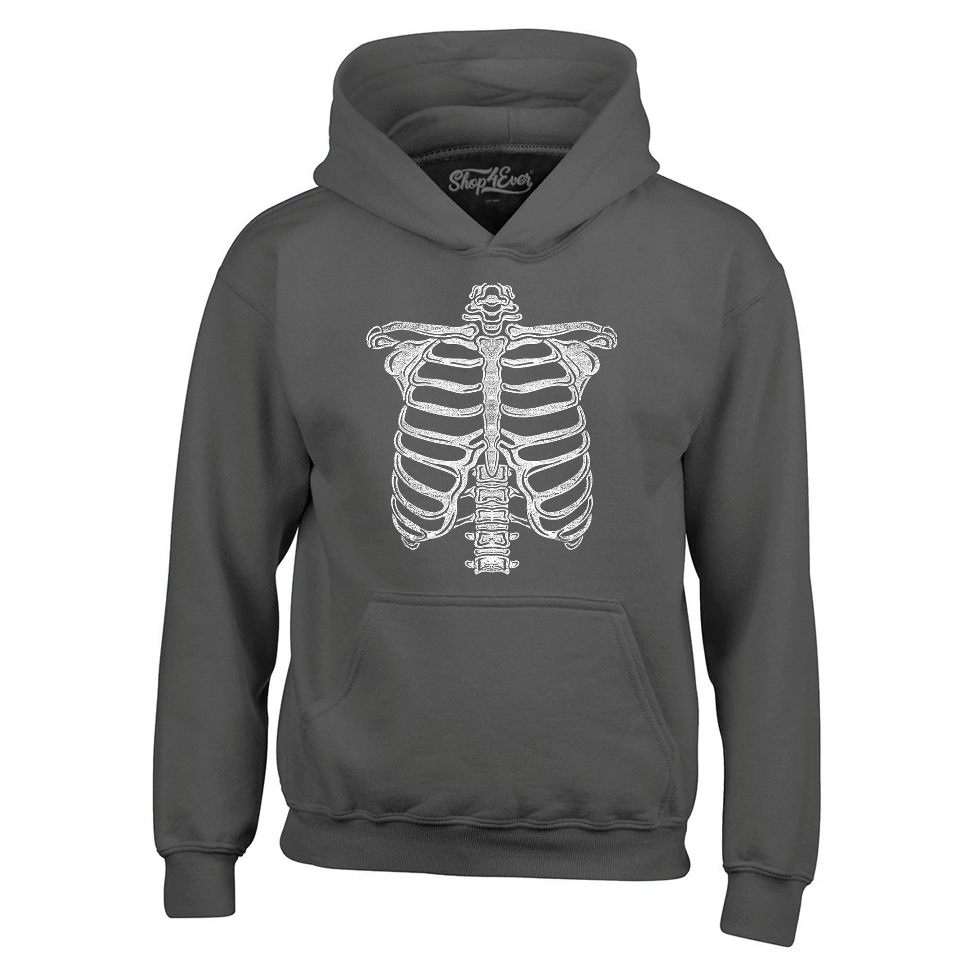 Skeleton Ribcage Halloween Costume Skull Hoodie Sweatshirts