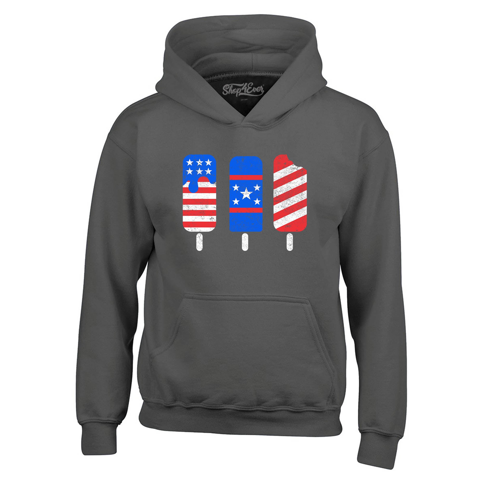 Patriotic Popsicles Ice Cream 4th of July Hoodie Sweatshirts