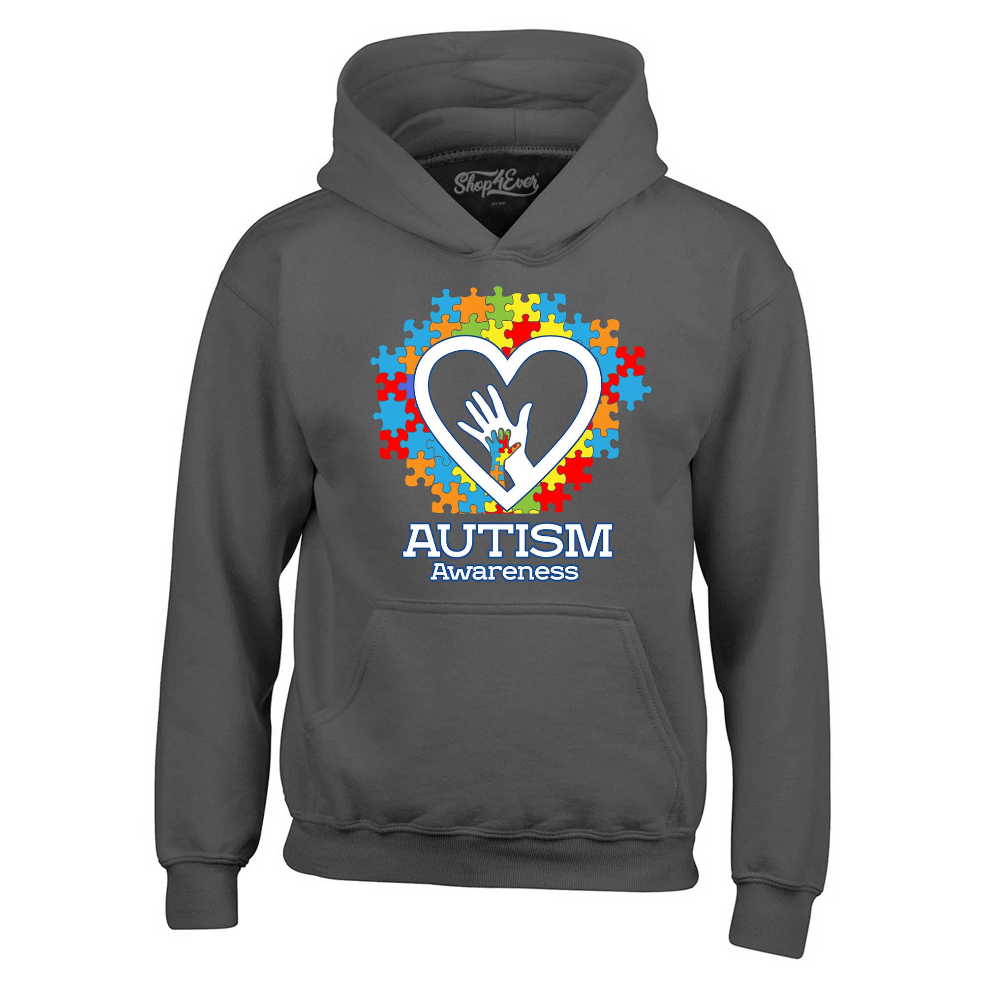 Autism Awareness Hands in Heart Hoodie Sweatshirts