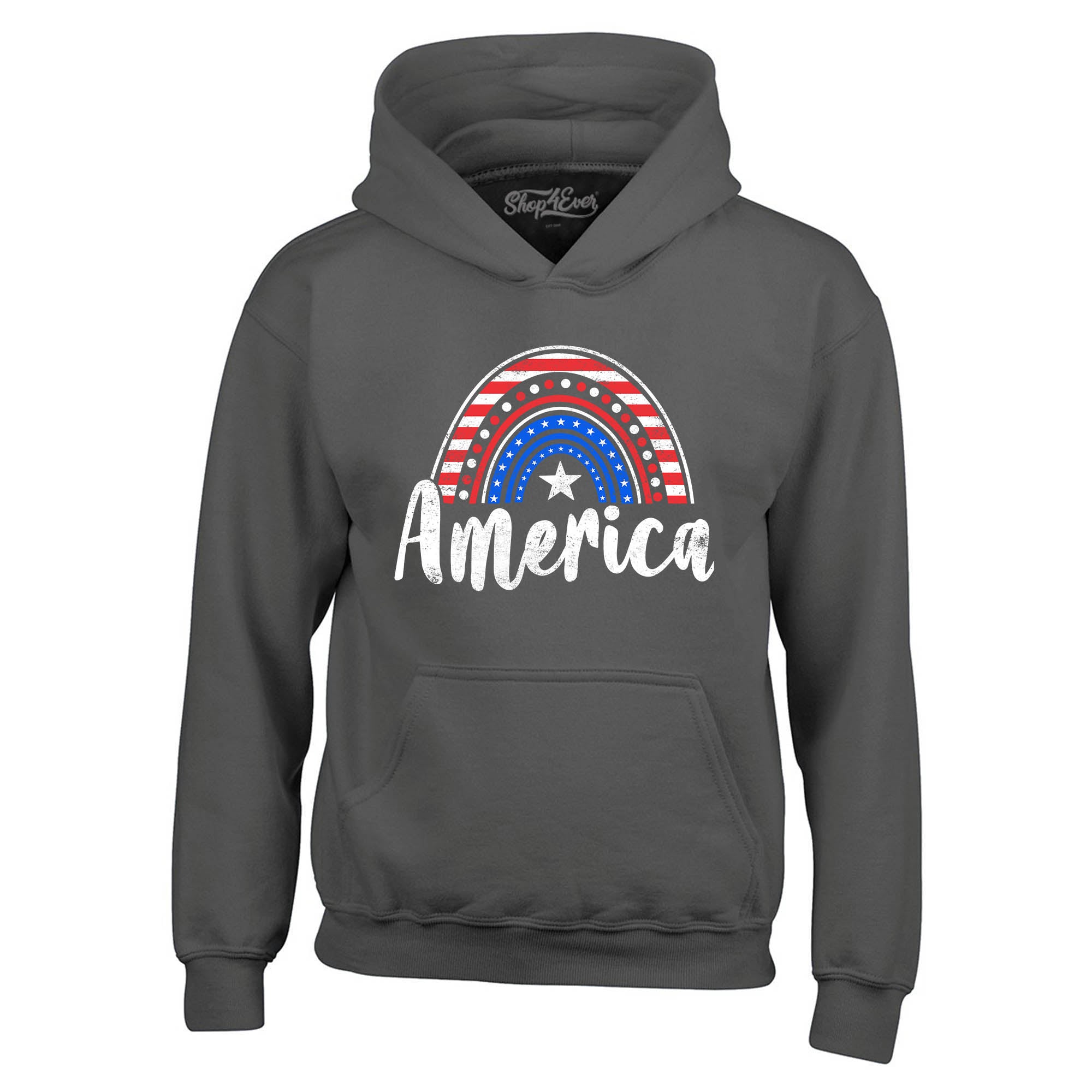 America Patriotic Rainbow 4th of July Hoodie Sweatshirts