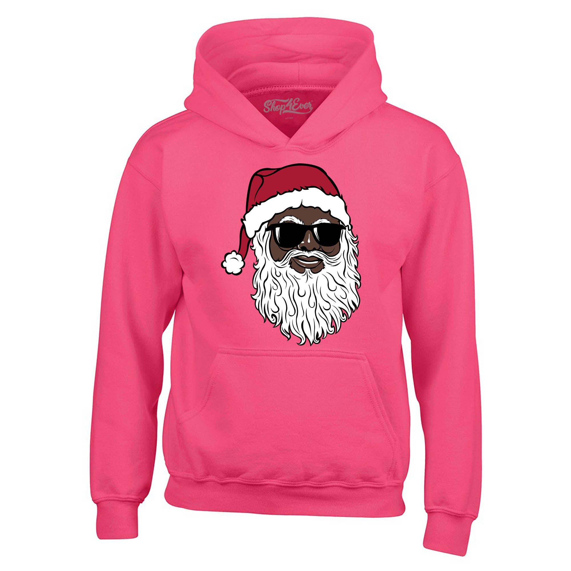 Santa Claus wearing Sunglasses Christmas Xmas Hoodie Sweatshirts