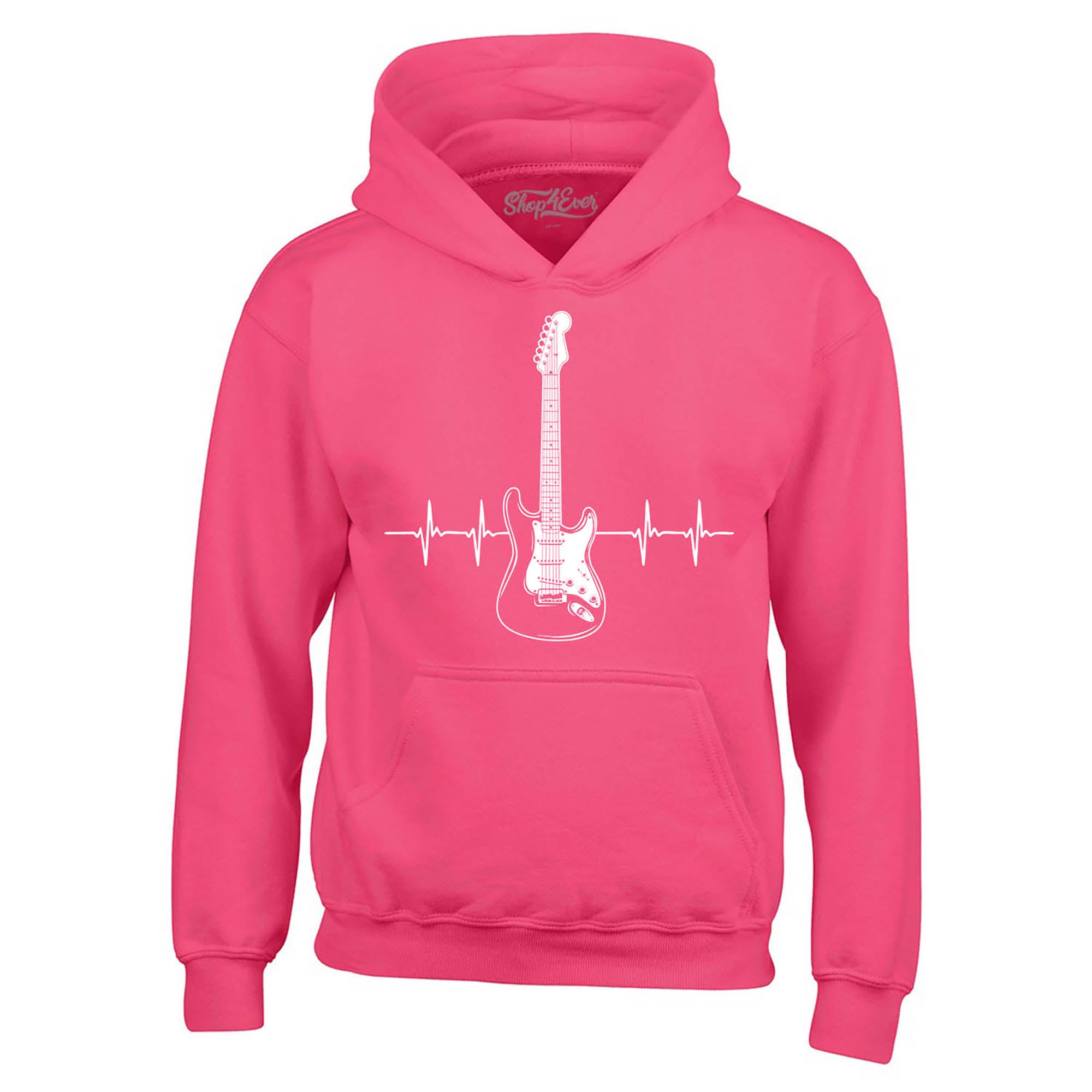 Electric Guitar Heartbeat Musician Hoodie Sweatshirts