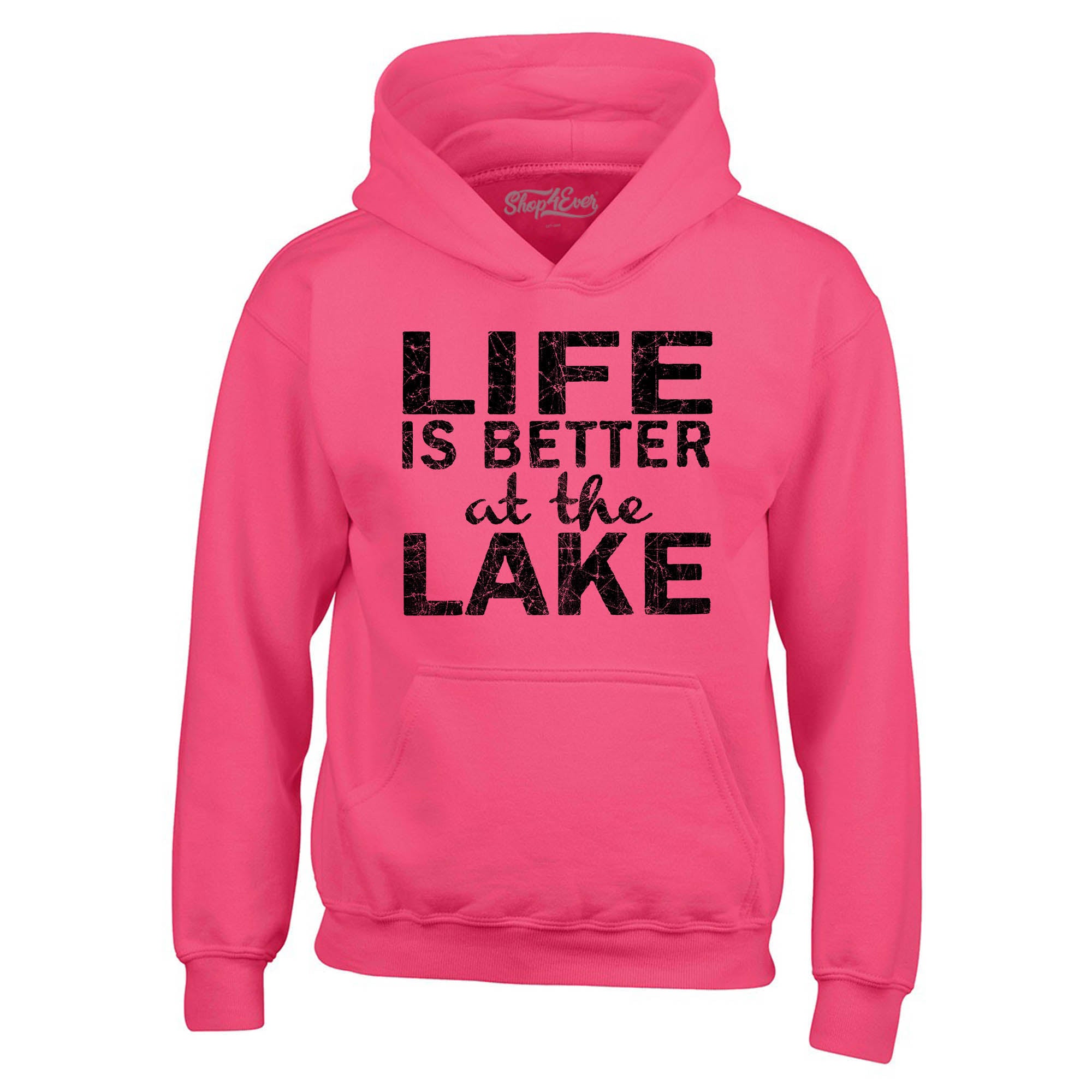 Life is Better at The Lake Black Hoodies Sayings Sweatshirts