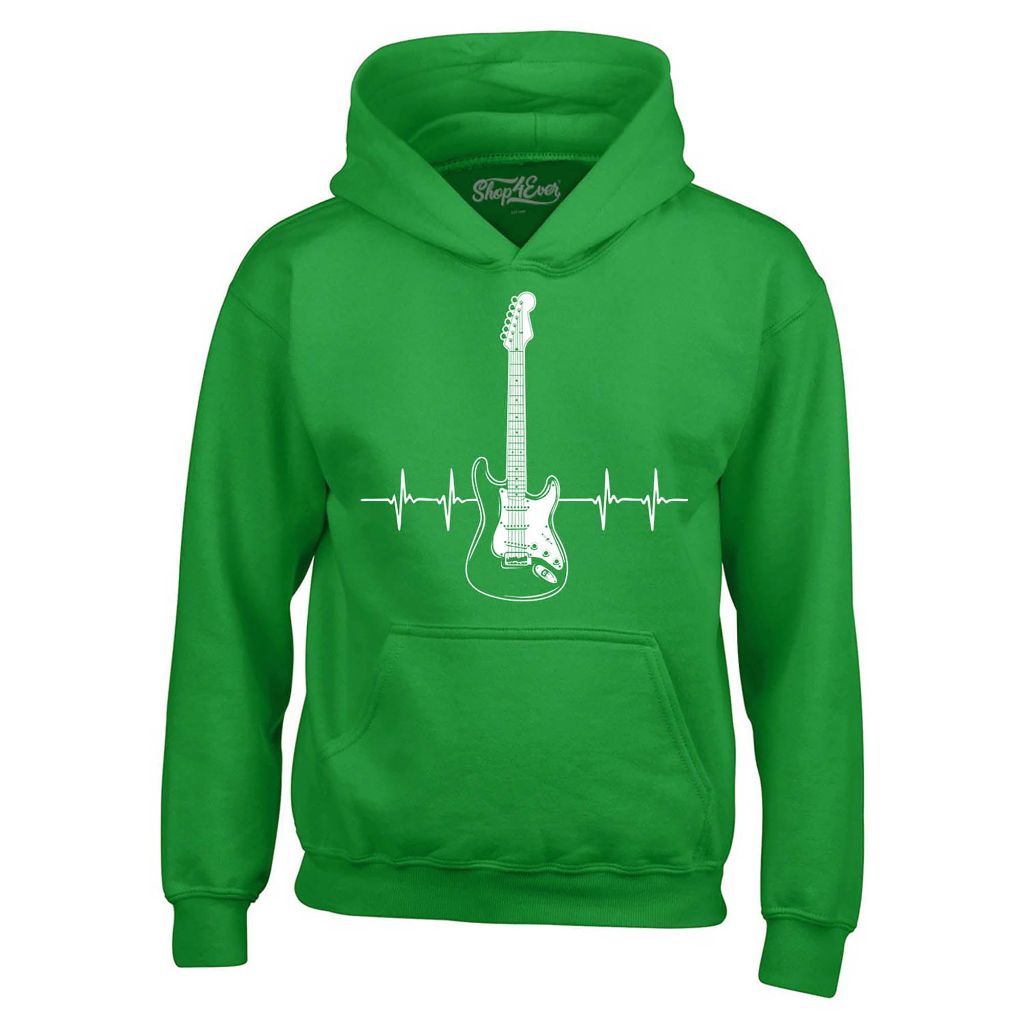 Electric Guitar Heartbeat Musician Hoodie Sweatshirts
