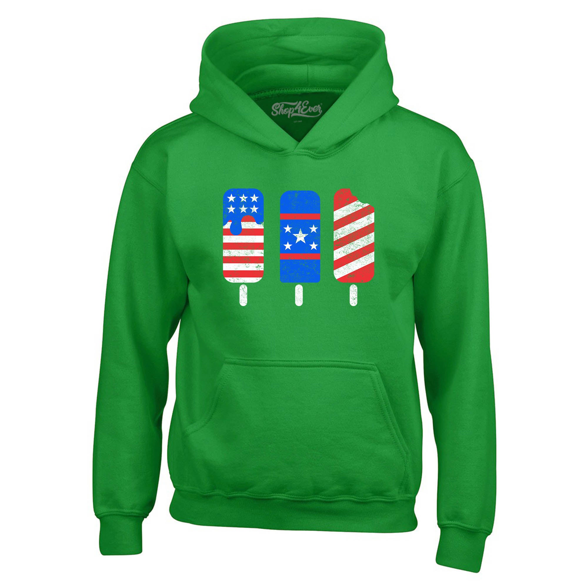 Patriotic Popsicles Ice Cream 4th of July Hoodie Sweatshirts