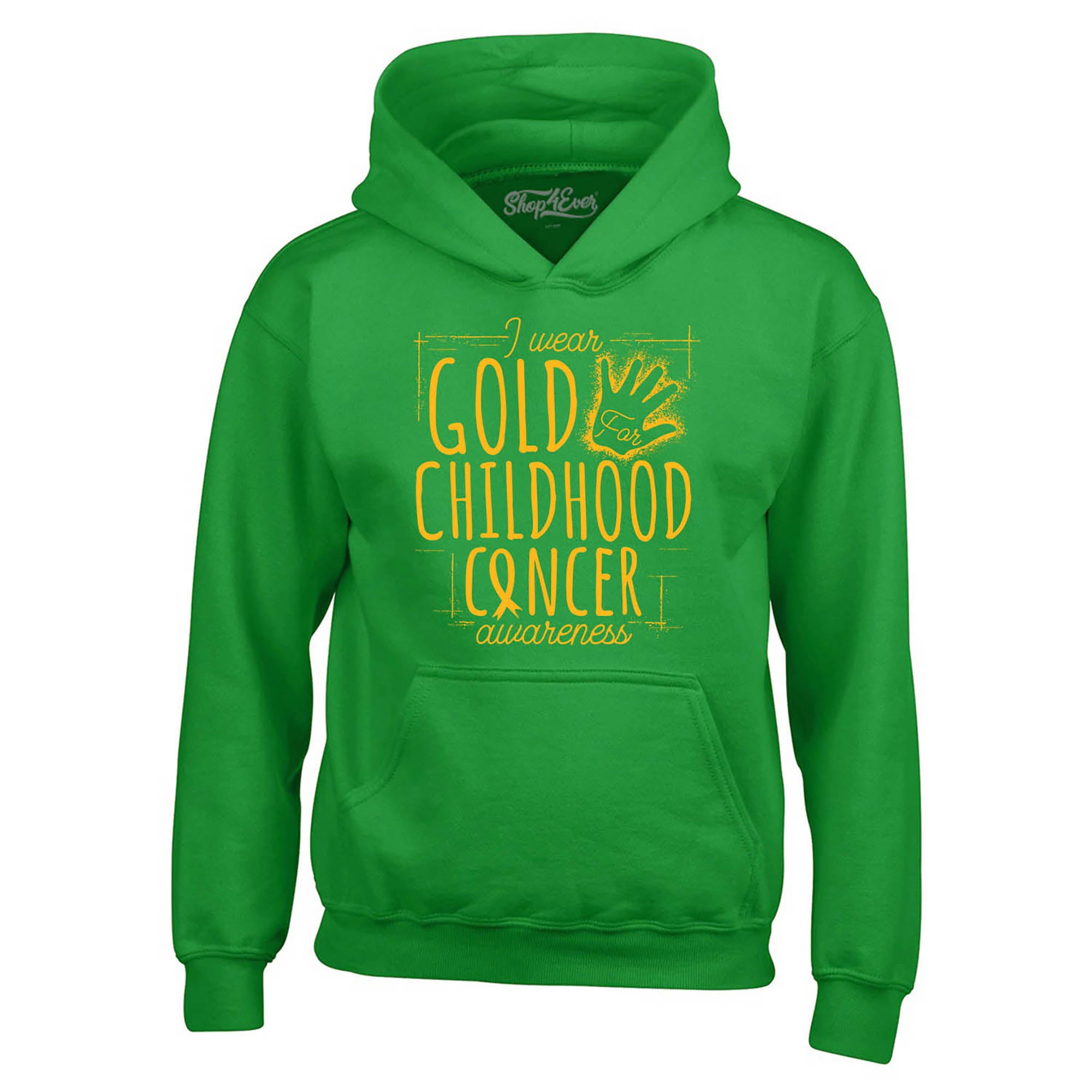 I Wear Gold for Childhood Cancer Awareness Hoodie Sweatshirts