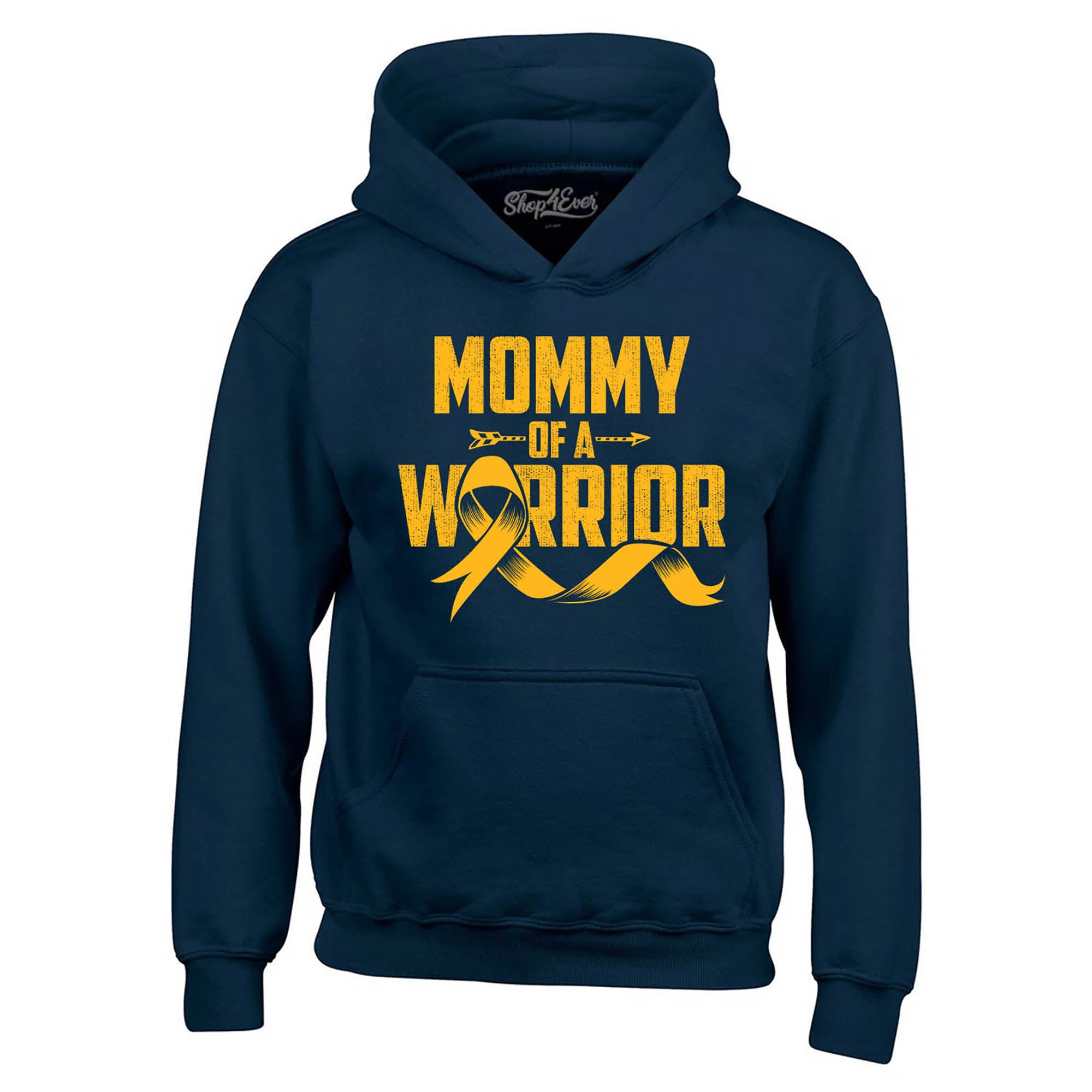 Mommy of a Warrior Childhood Cancer Awareness Hoodie Sweatshirts