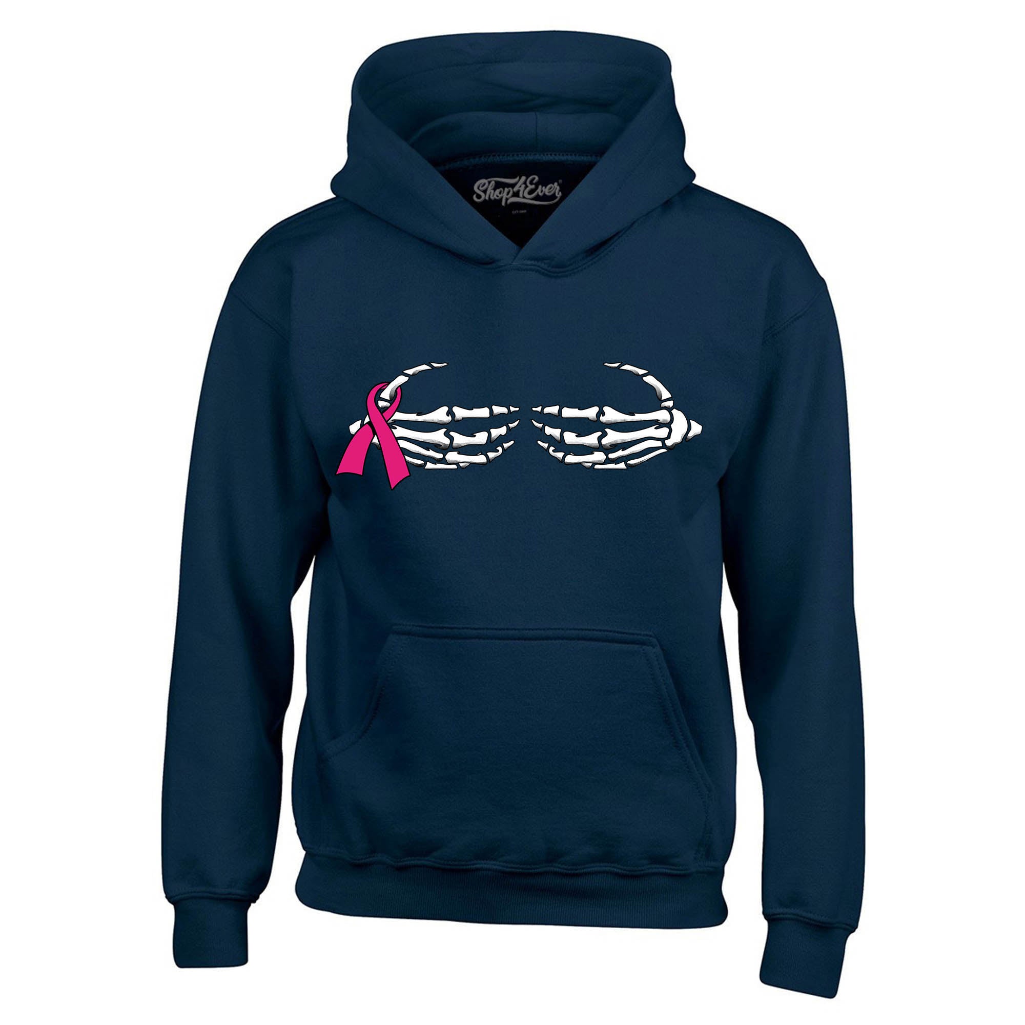 Skeleton Hands Hoodies Breast Cancer Awareness Sweatshirts