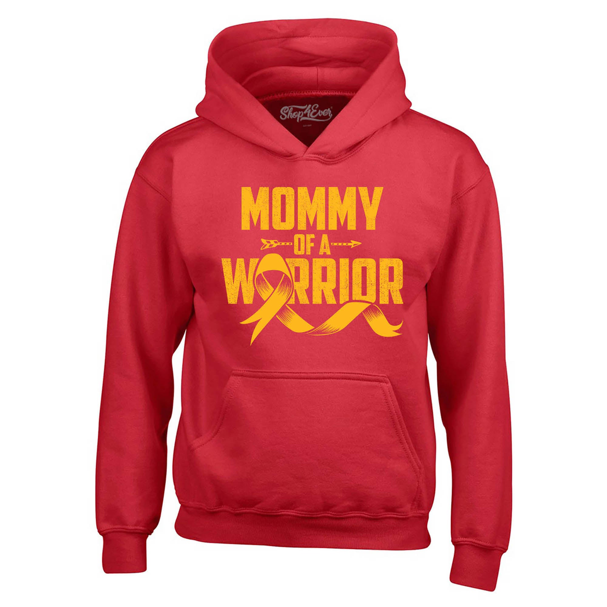 Mommy of a Warrior Childhood Cancer Awareness Hoodie Sweatshirts