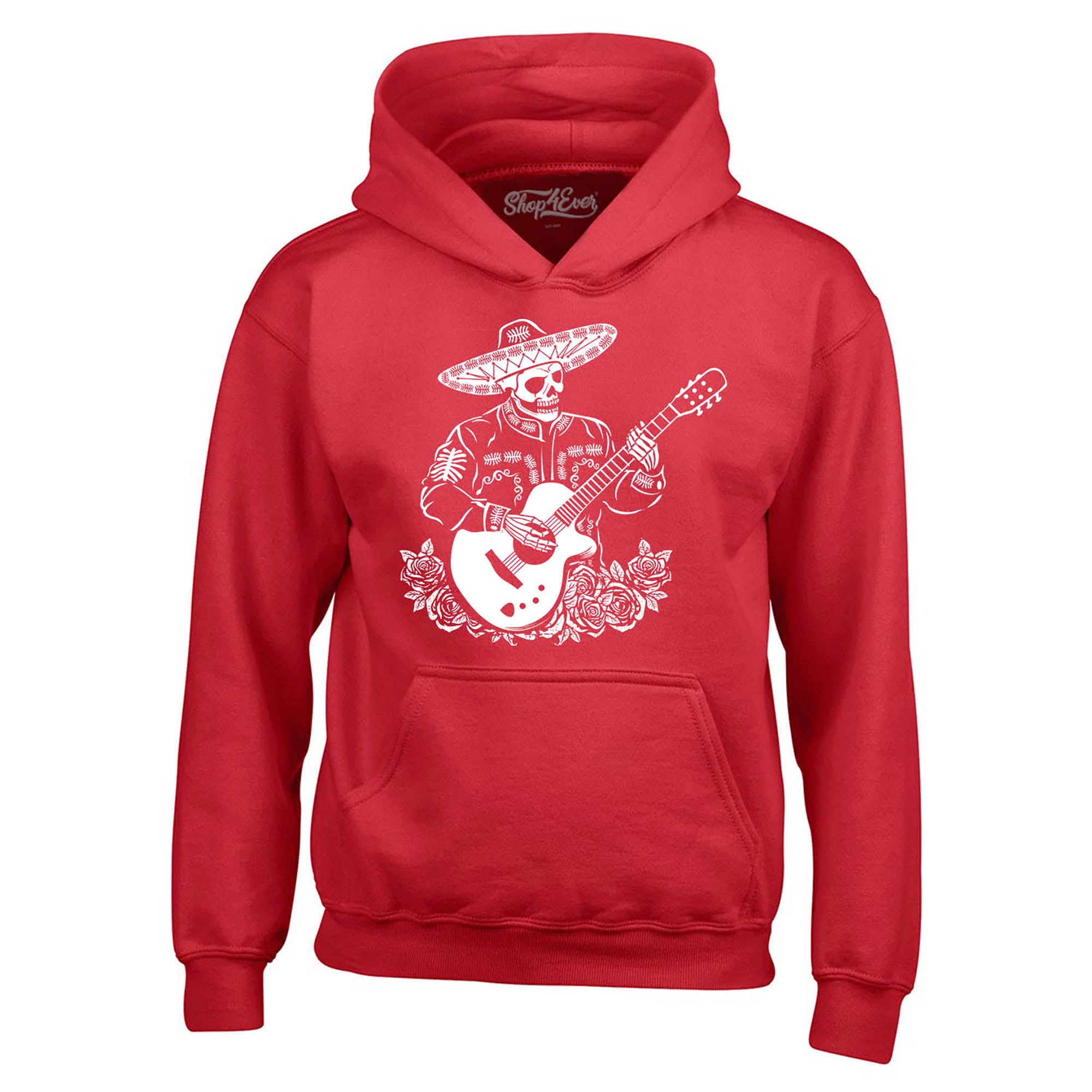 Mariachi Skeleton Playing Guitar Day of the Dead Hoodie Sweatshirts