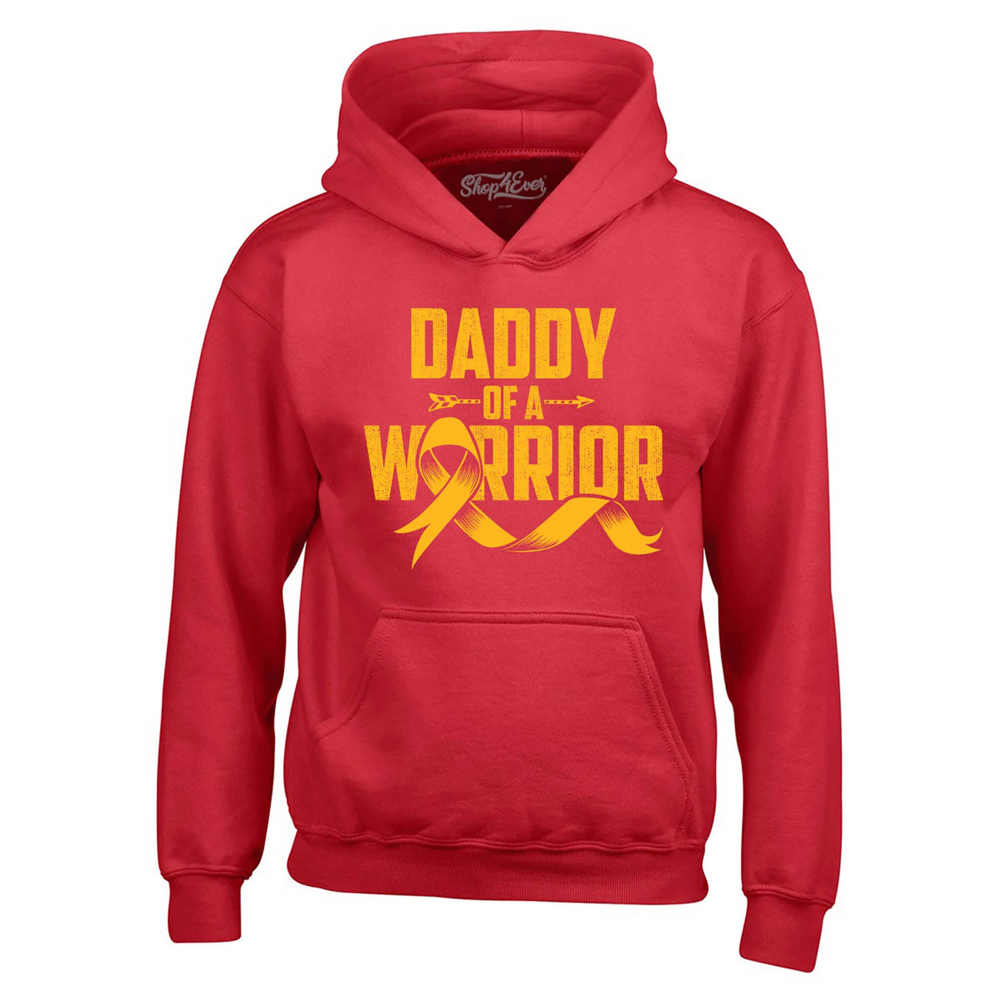 Daddy of a Warrior Childhood Cancer Awareness Hoodie Sweatshirts