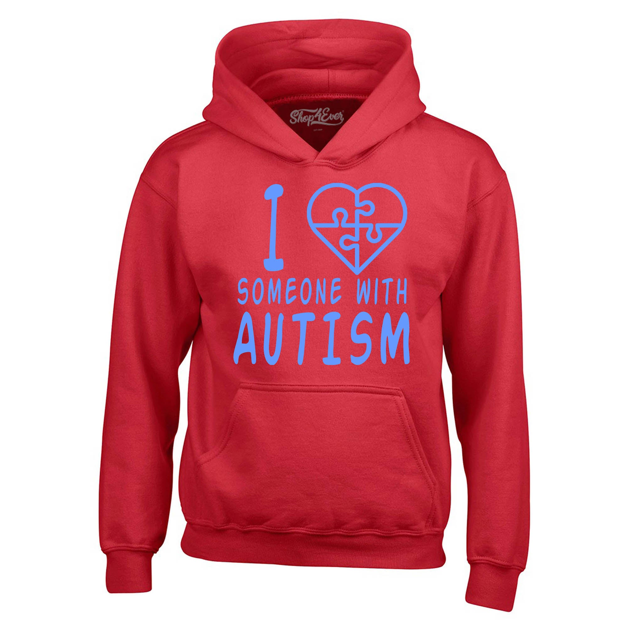 I Love Someone with Autism Blue Hoodies Autism Awareness Sweatshirts