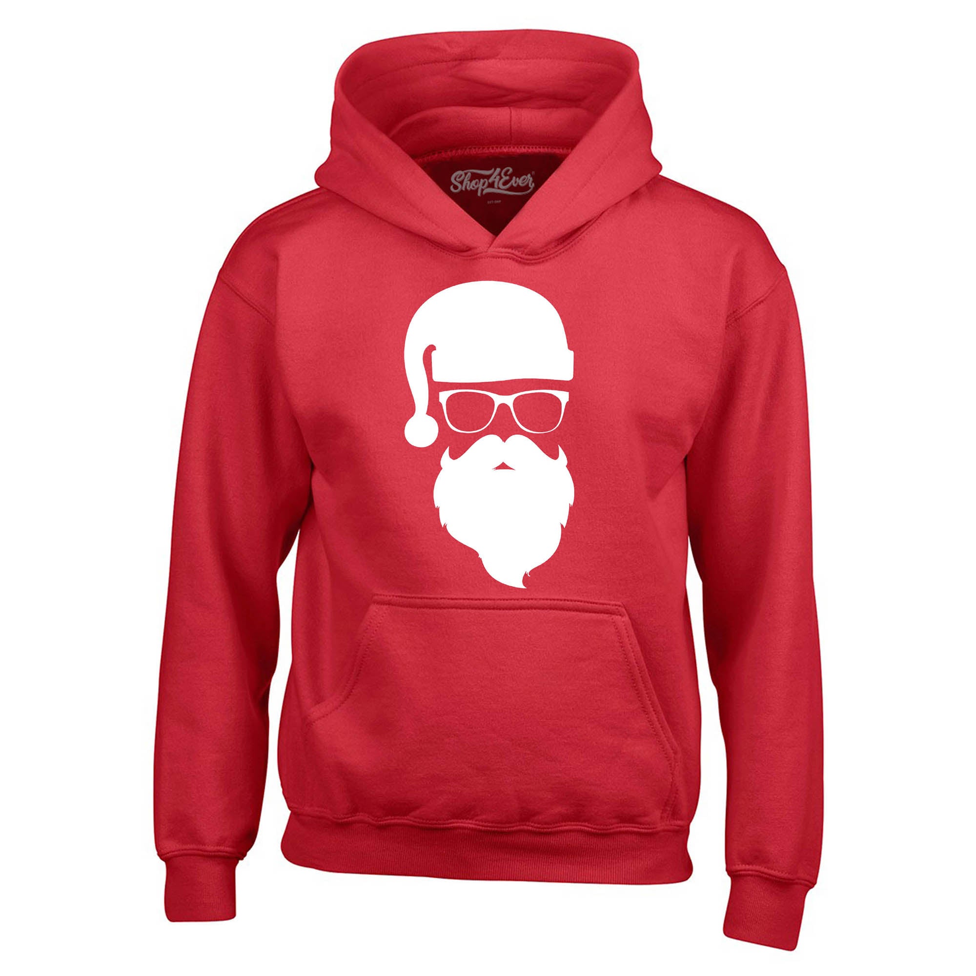 Hipster Santa with Sunglasses Christmas Holiday Xmas Hoodie Sweatshirts