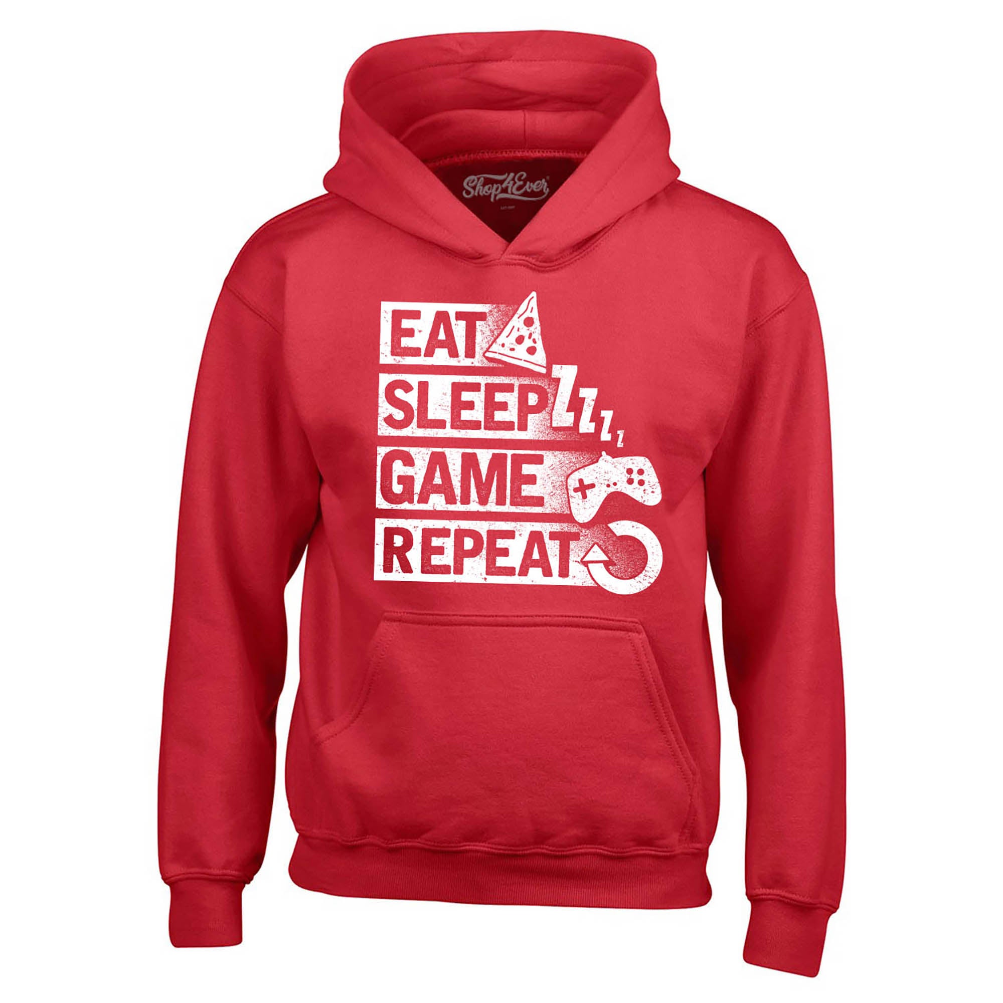 Eat Sleep Game Repeat Video Gamer Gaming Hoodie Sweatshirts