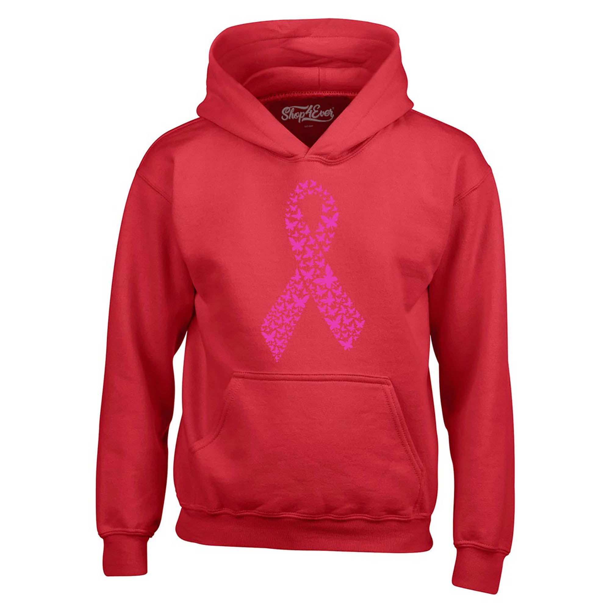 Pink Butterfly Ribbon Breast Cancer Awareness Hoodie Sweatshirts