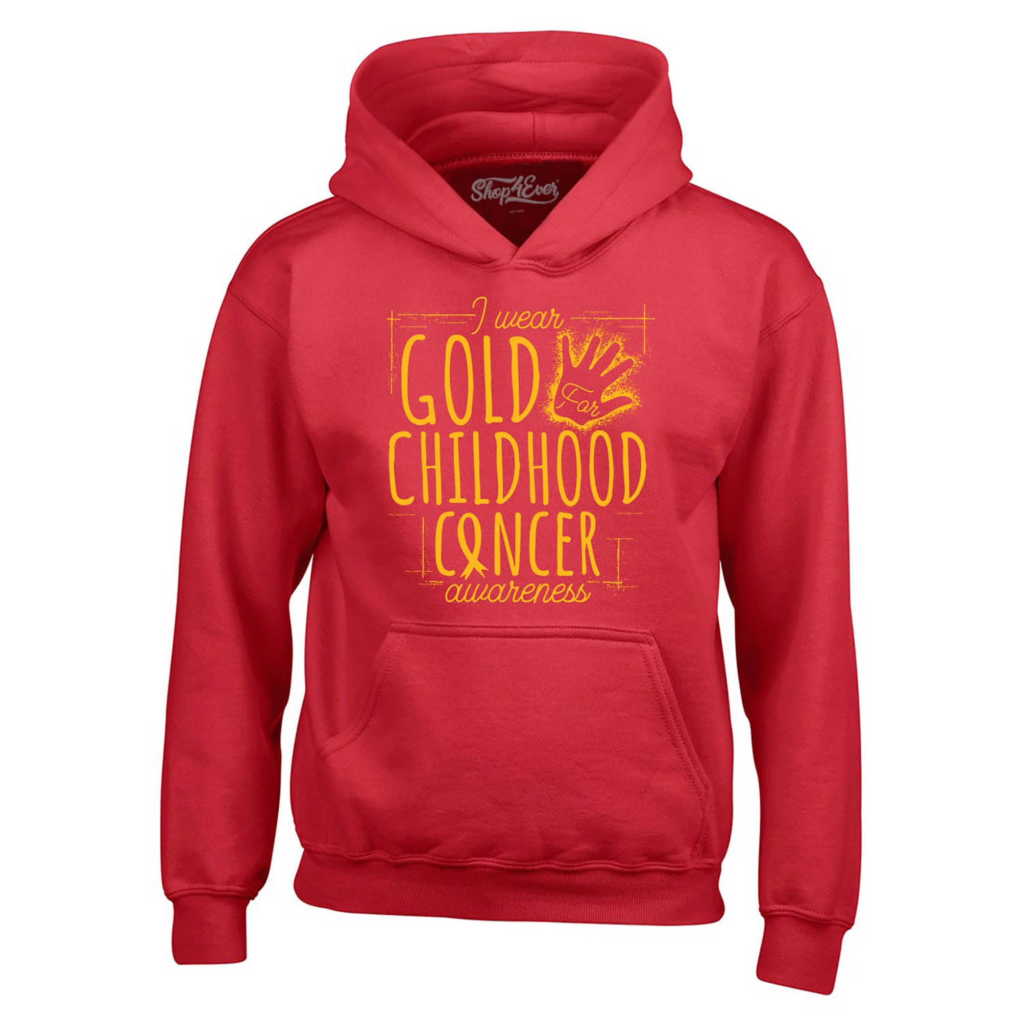 I Wear Gold for Childhood Cancer Awareness Hoodie Sweatshirts