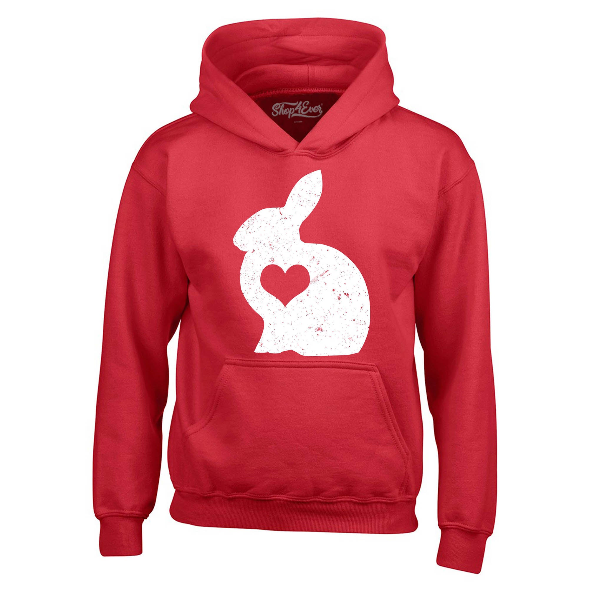 Easter Bunny Rabbit with Heart Hoodie Sweatshirts