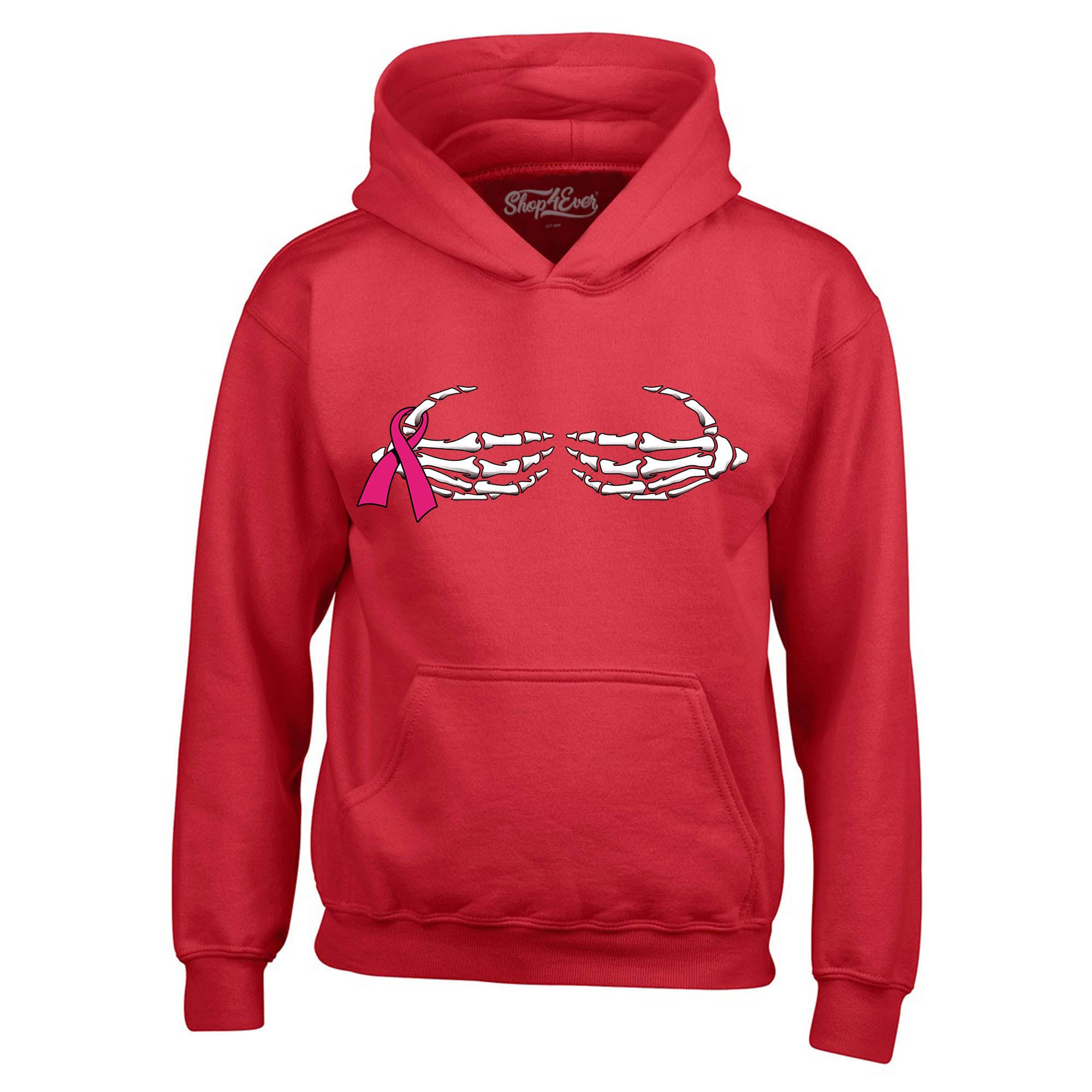 Skeleton Hands Hoodies Breast Cancer Awareness Sweatshirts