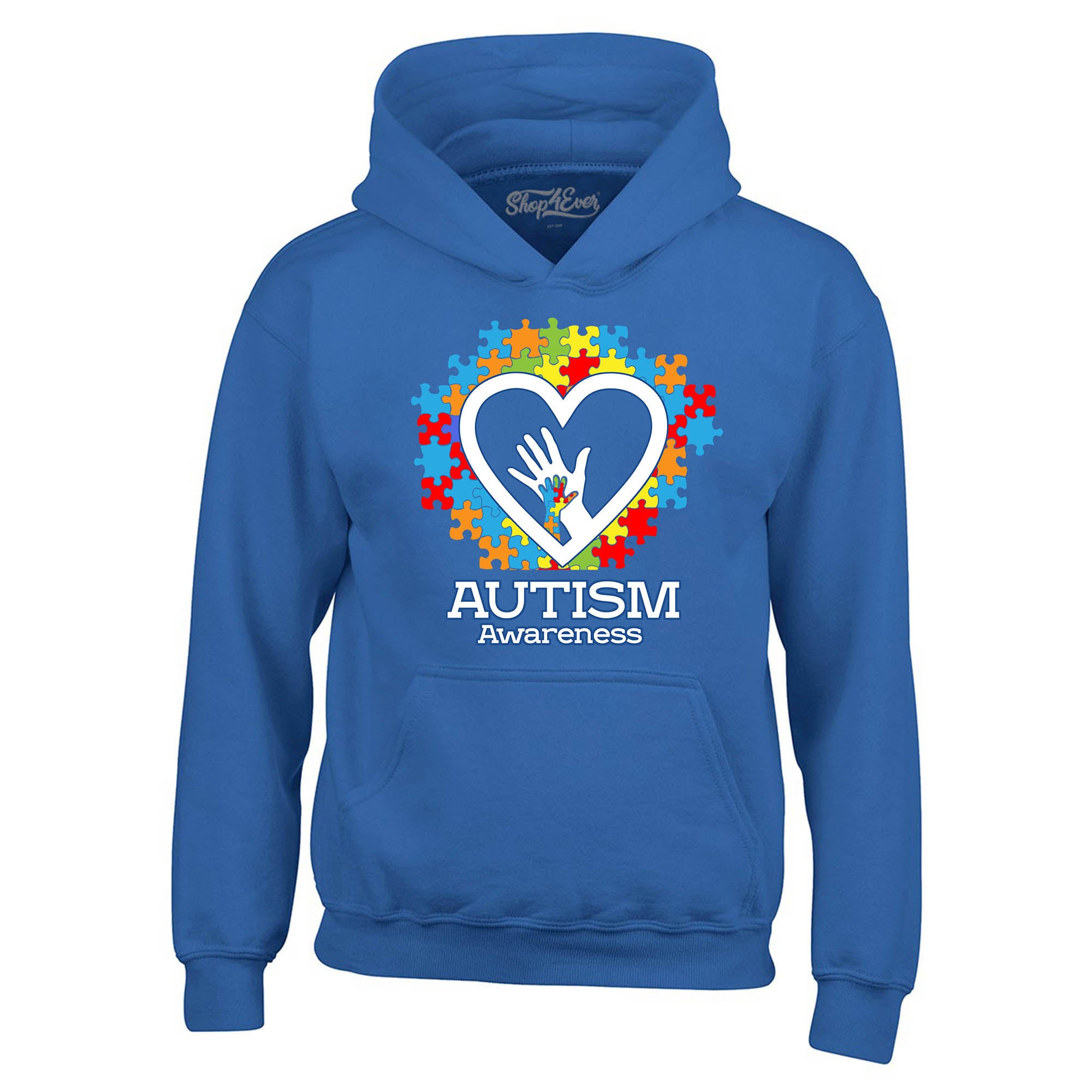 Autism Awareness Hands in Heart Hoodie Sweatshirts