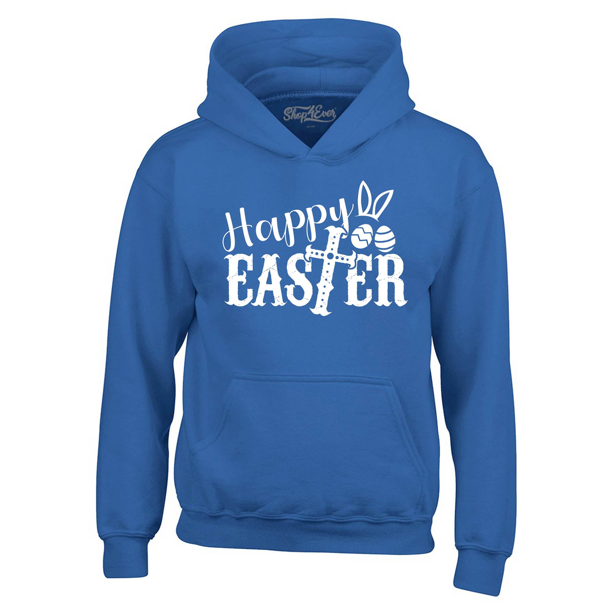 Happy Easter with Cross Hoodie Sweatshirts