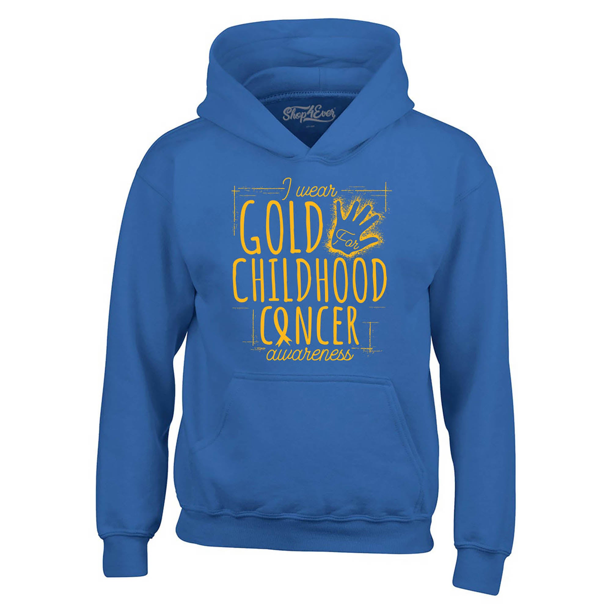 I Wear Gold for Childhood Cancer Awareness Hoodie Sweatshirts