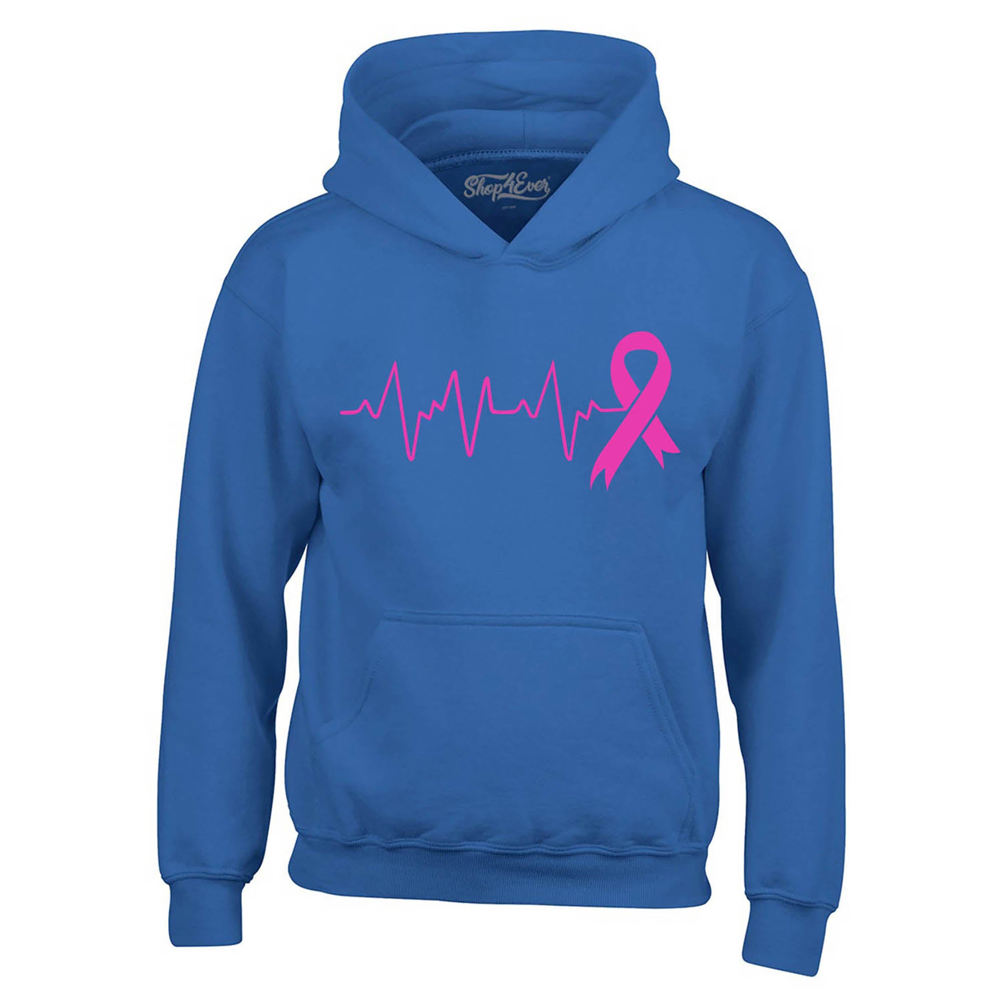 Heartbeat Pink Ribbon Breast Cancer Awareness Hoodie Sweatshirts