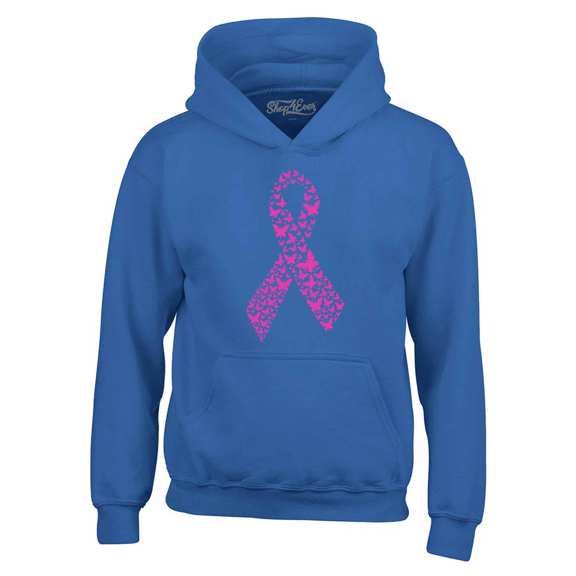 Pink Butterfly Ribbon Breast Cancer Awareness Hoodie Sweatshirts
