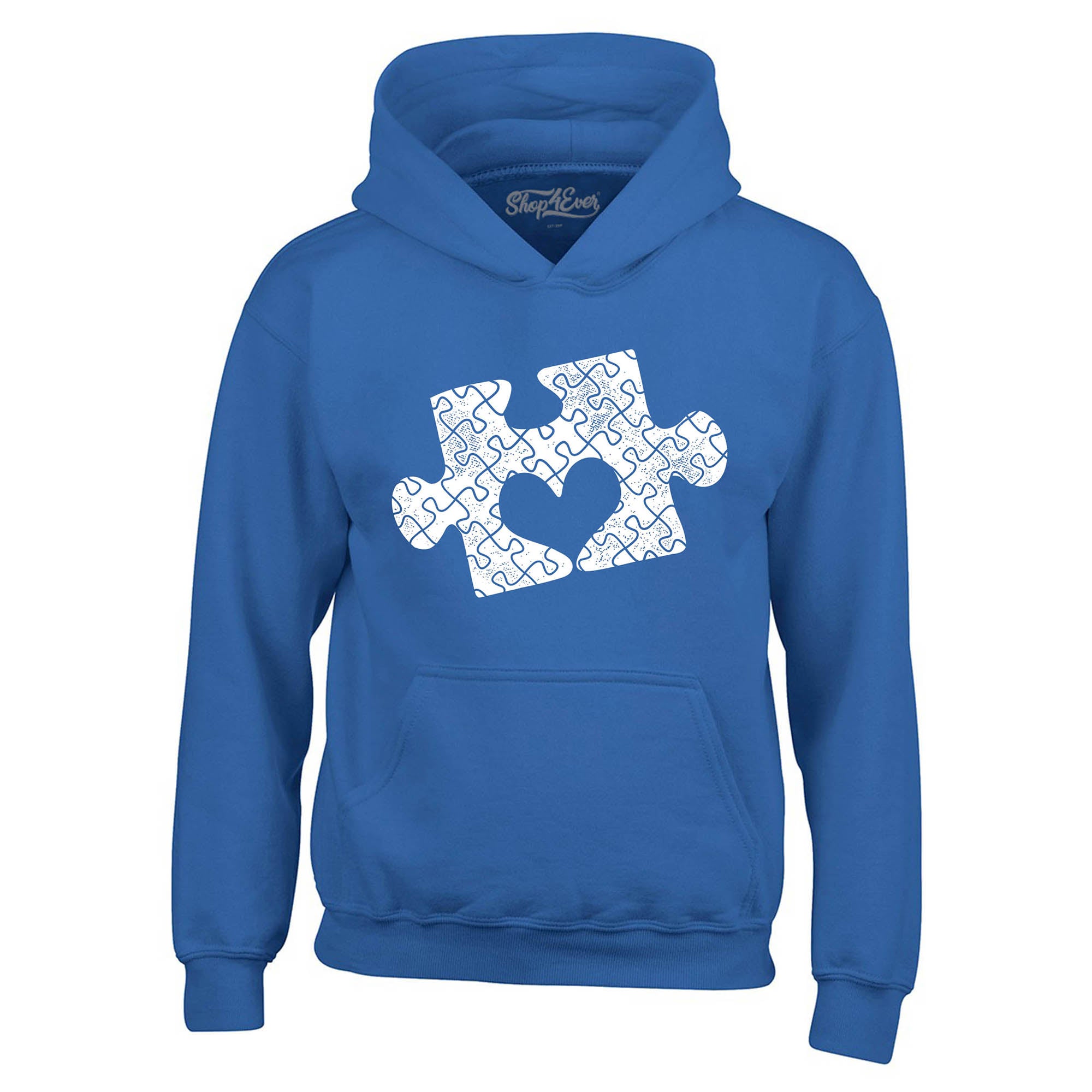 Puzzle Piece Heart Autism Awareness Hoodie Sweatshirts