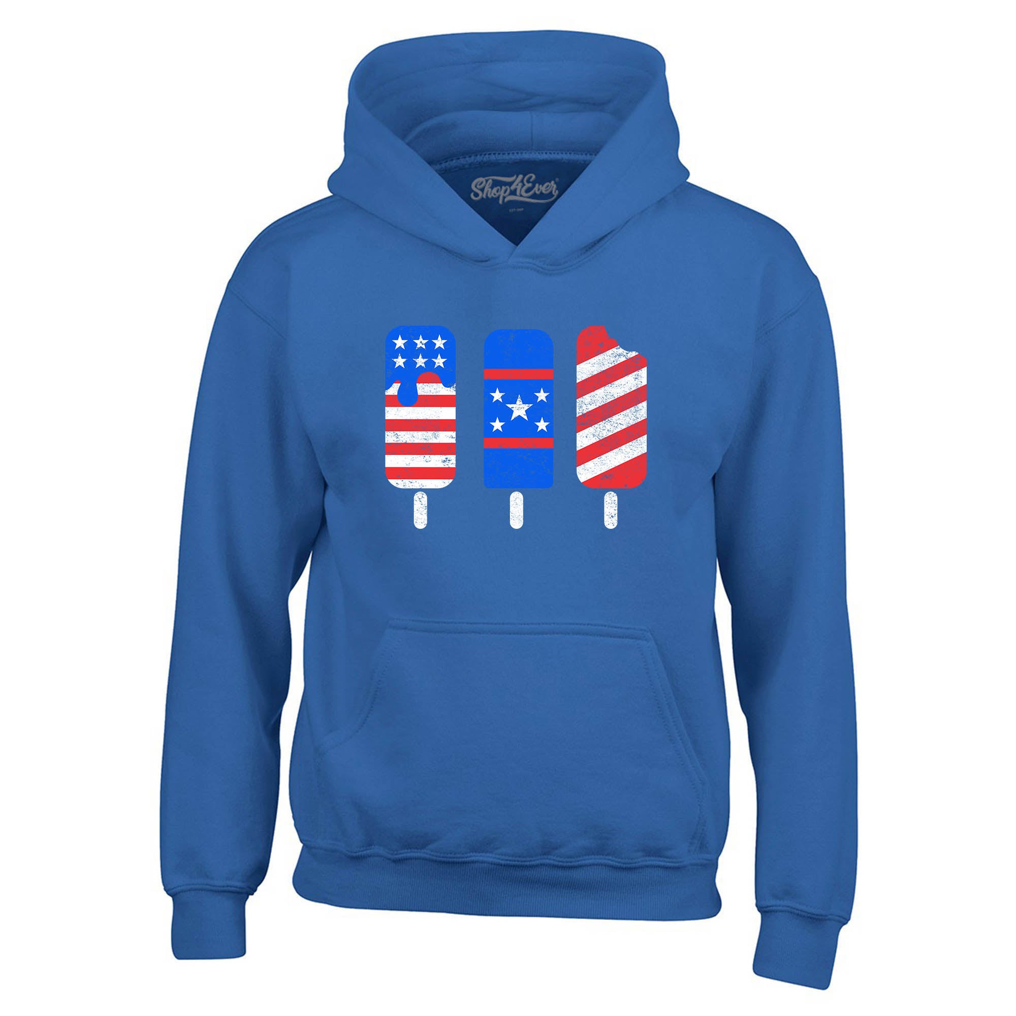 Patriotic Popsicles Ice Cream 4th of July Hoodie Sweatshirts