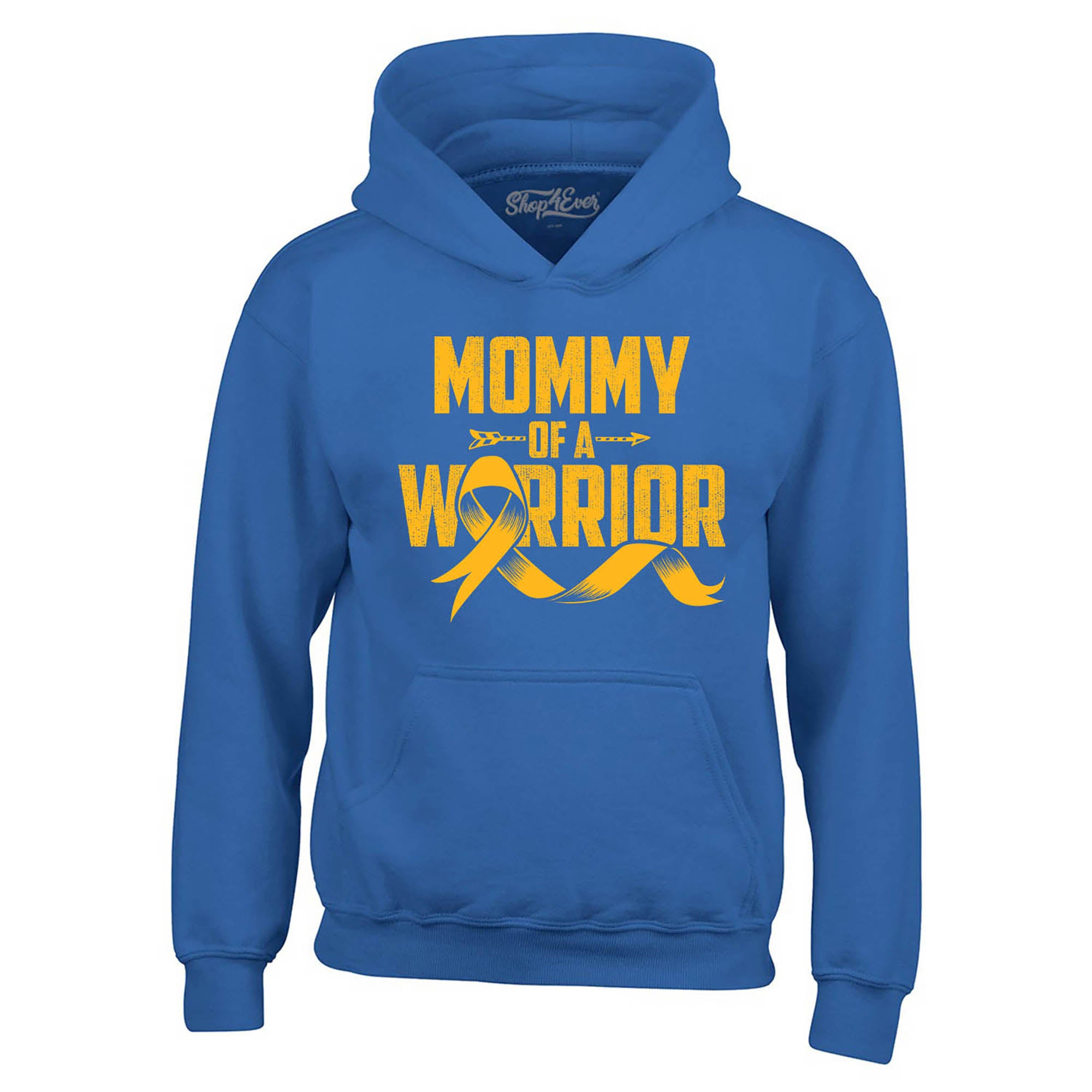 Mommy of a Warrior Childhood Cancer Awareness Hoodie Sweatshirts